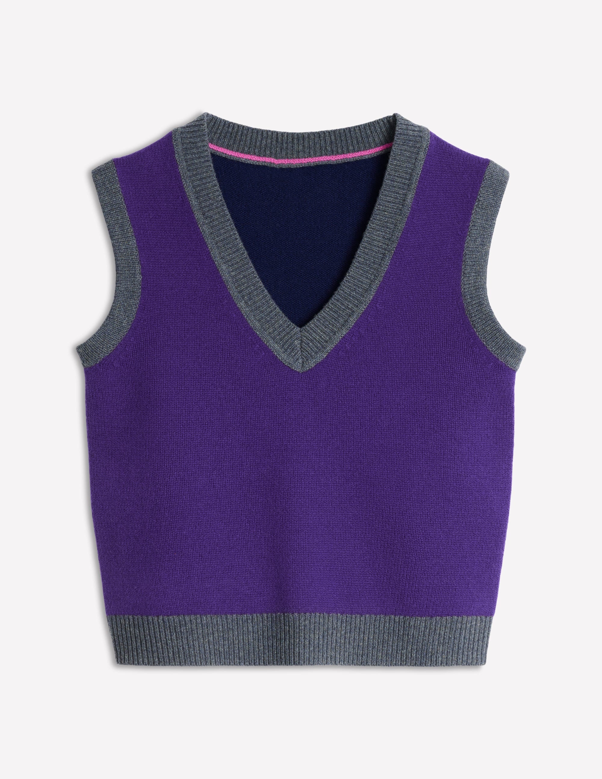 Olivia Merino Tank-Ameythyst Purple, Colourblock - Image 5