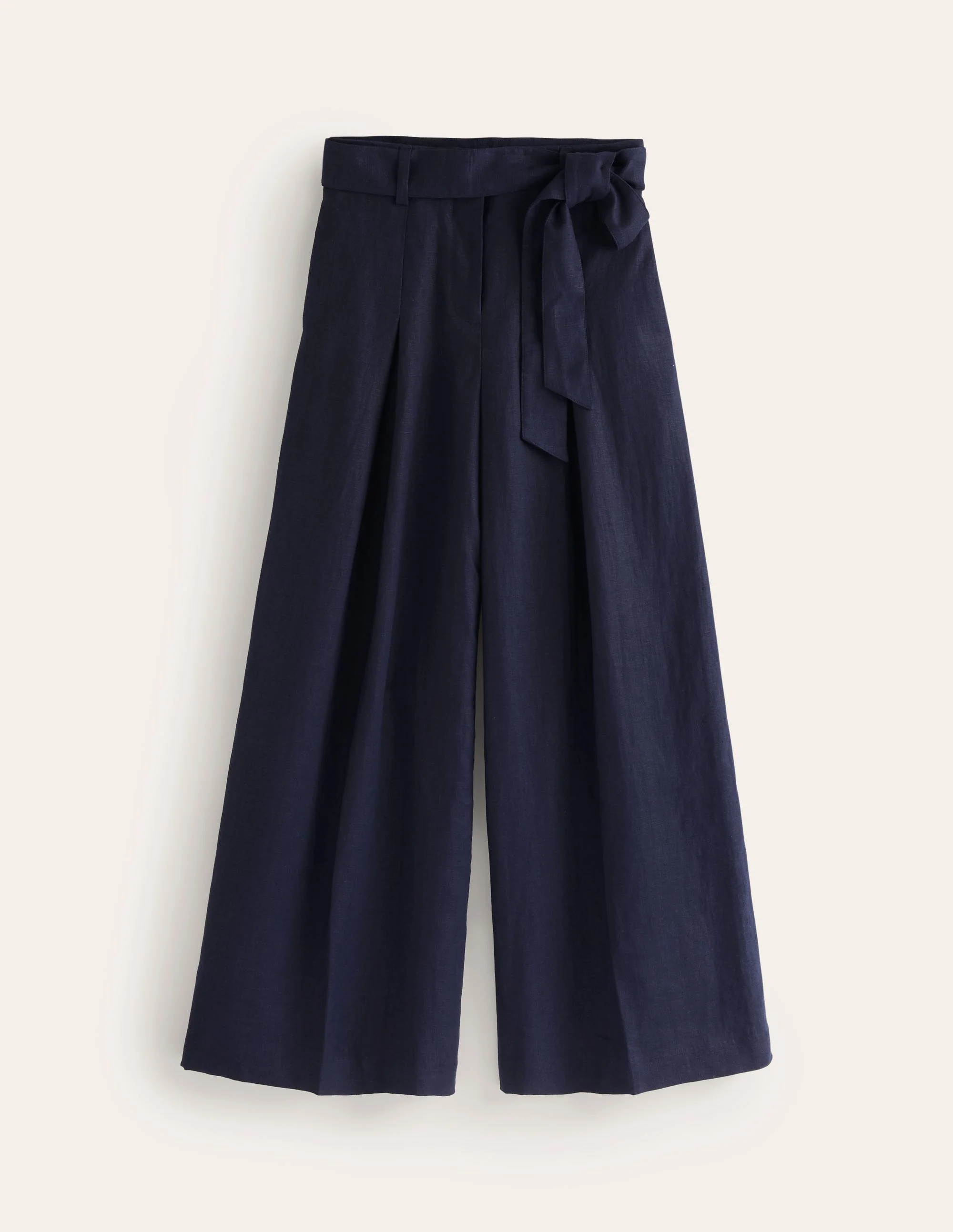 Palazzo Linen Pants-Navy - Image 5