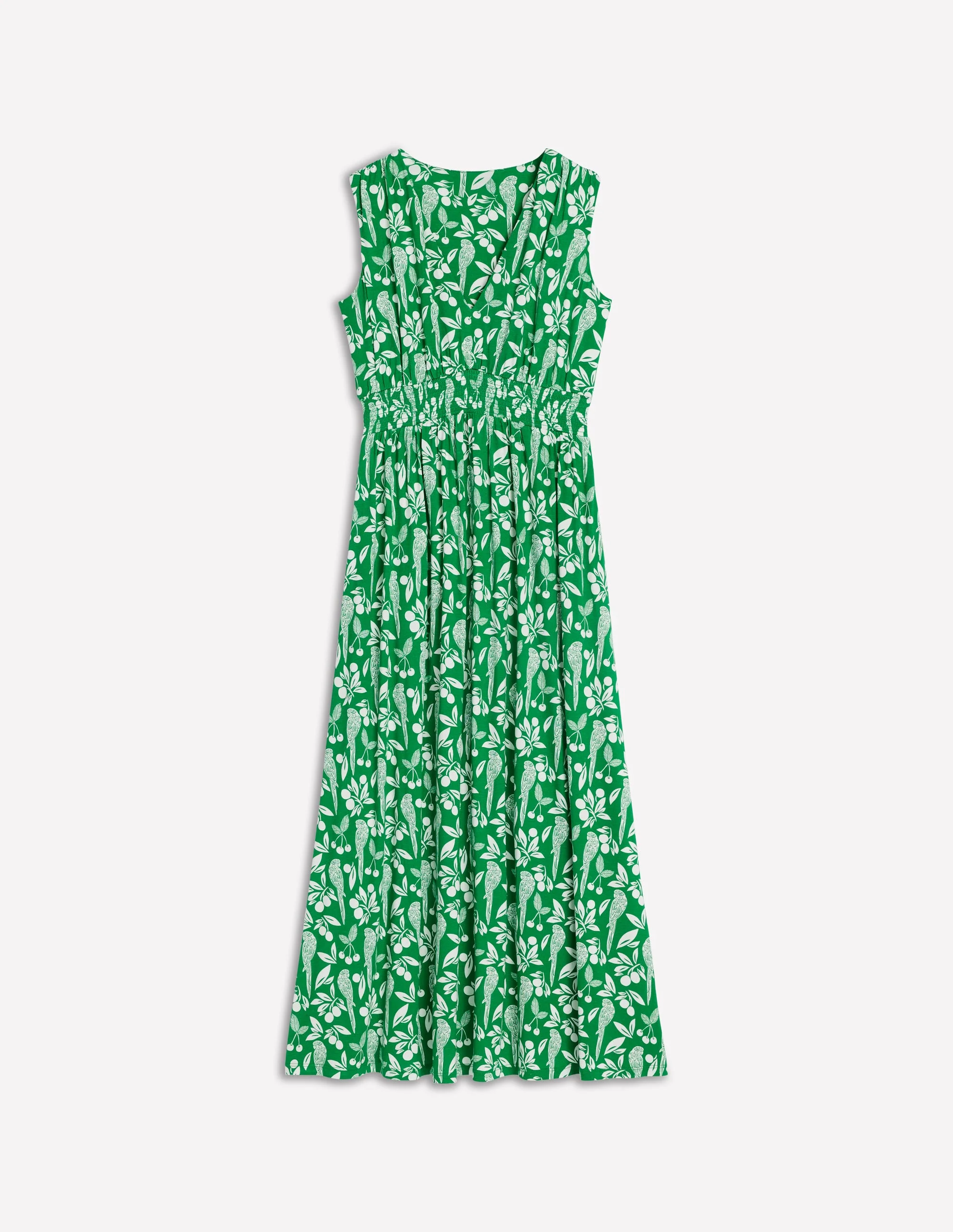 Paloma Jersey Maxi Dress-Rich Emerald, Parrot Pop - Image 6