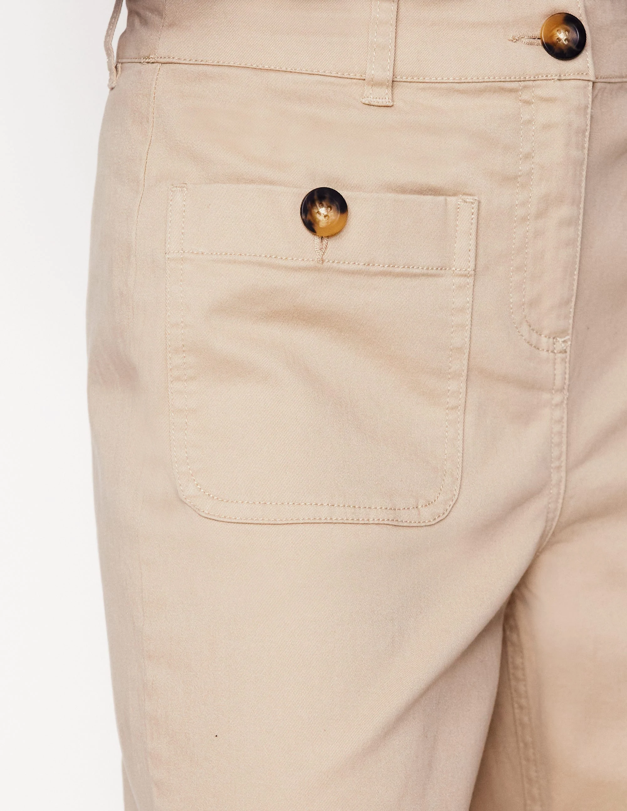 Patch Pocket Crop Chino Pants-Oatmeal - Image 5