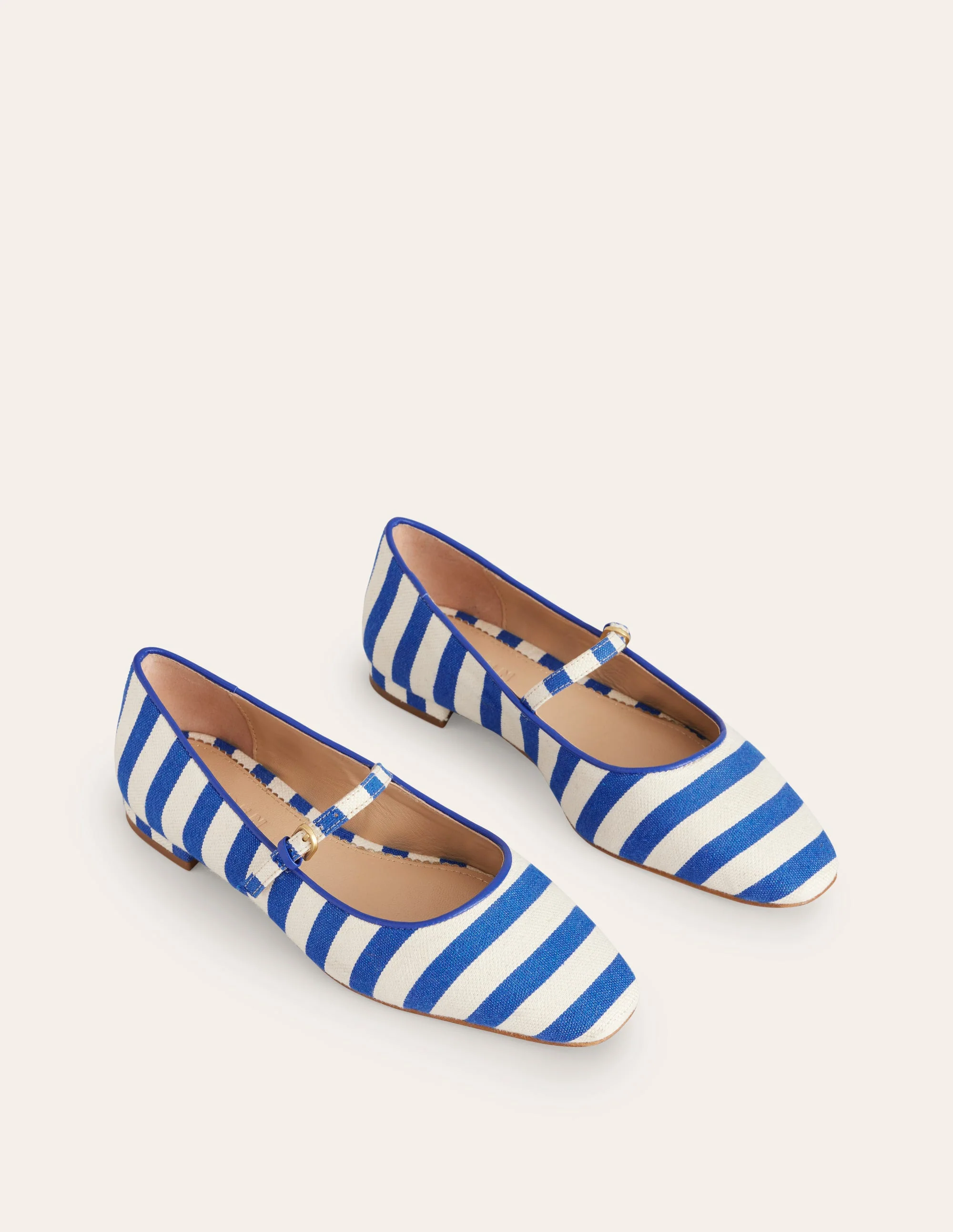 Penelope Mary Jane Flat-Bright Blue Stripe - Image 4