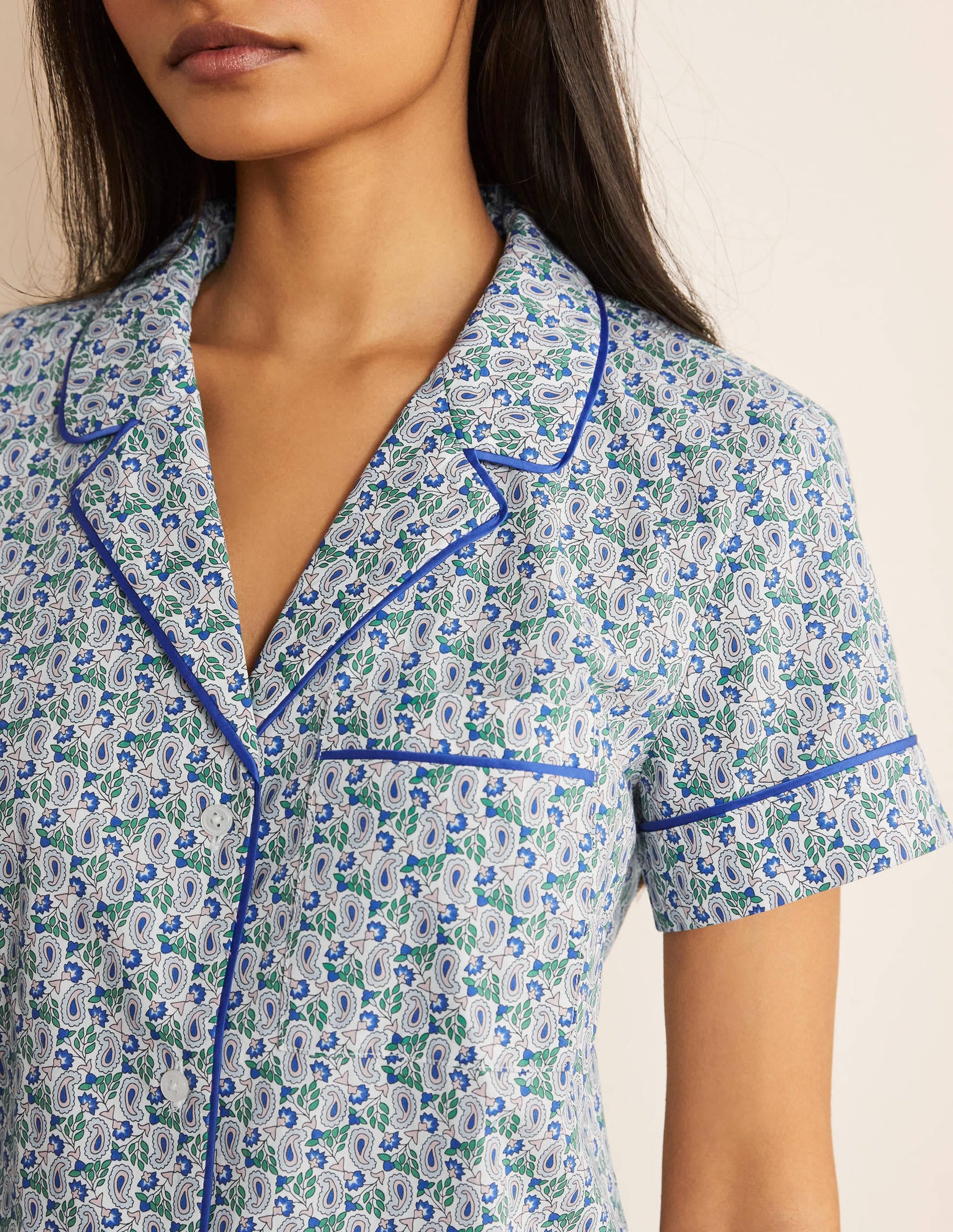 Phoebe PJ Shirt-Ivory, Pretty Paisely - Image 4
