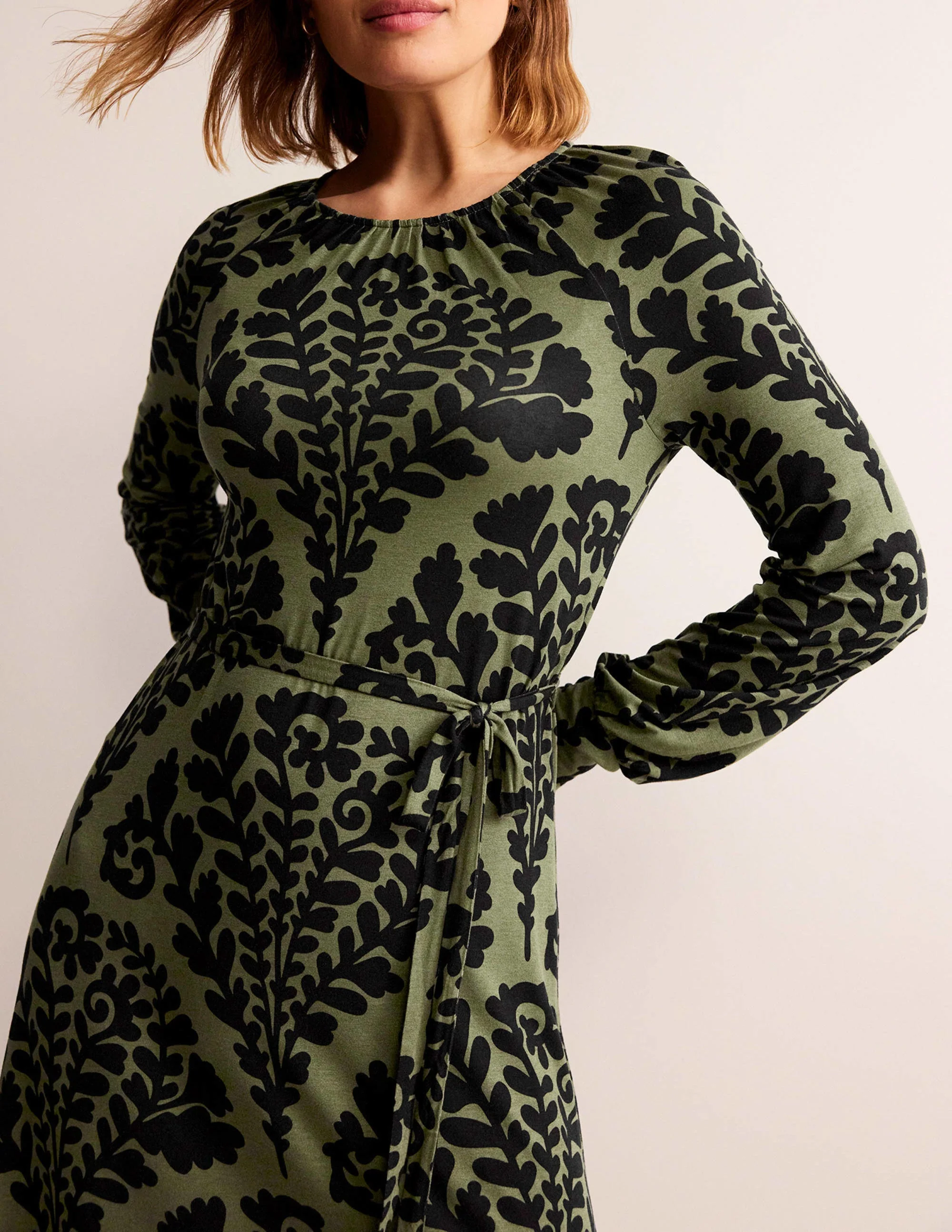 Placement Print Maxi Dress-Spruce, Blossomy - Image 2