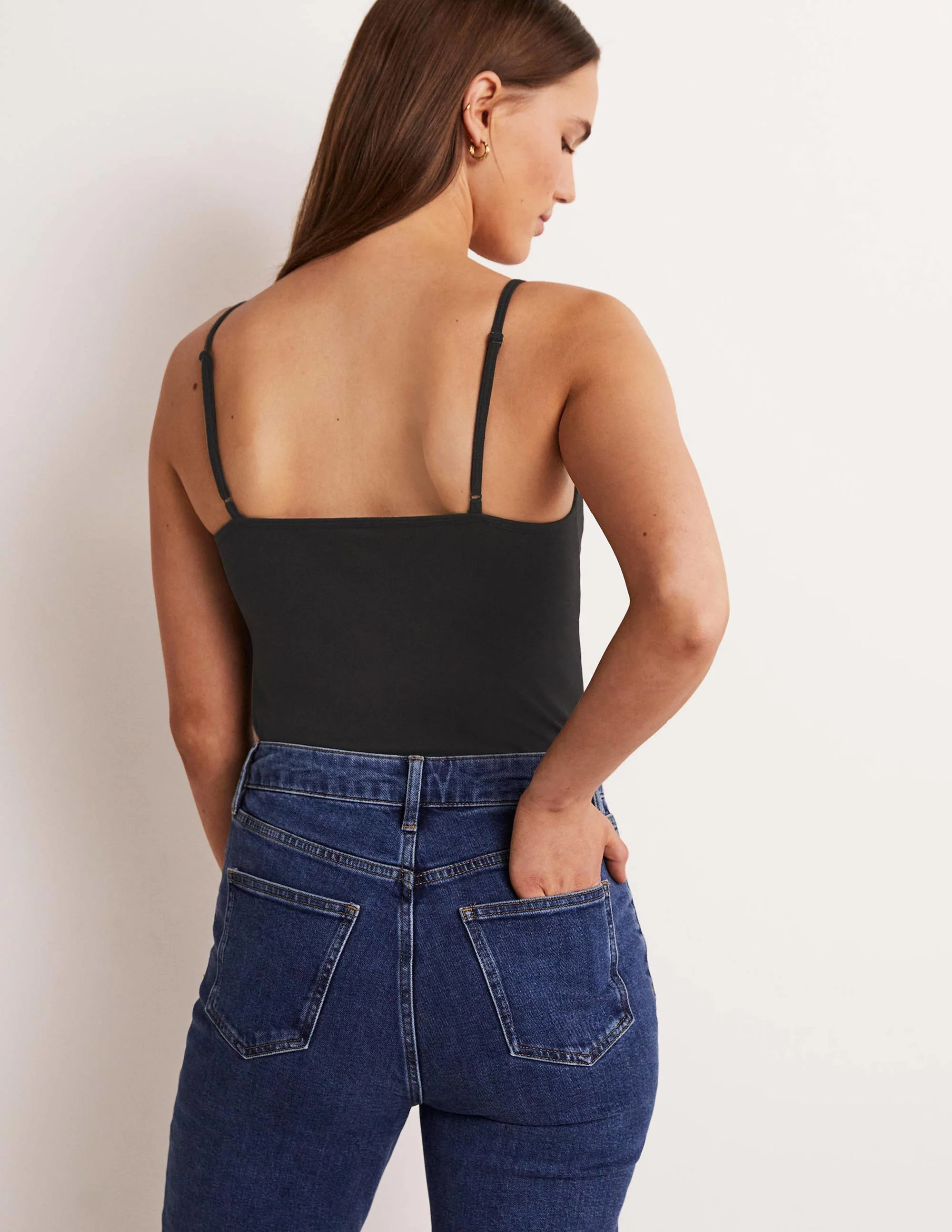 Plain Cami Top-Black - Image 7