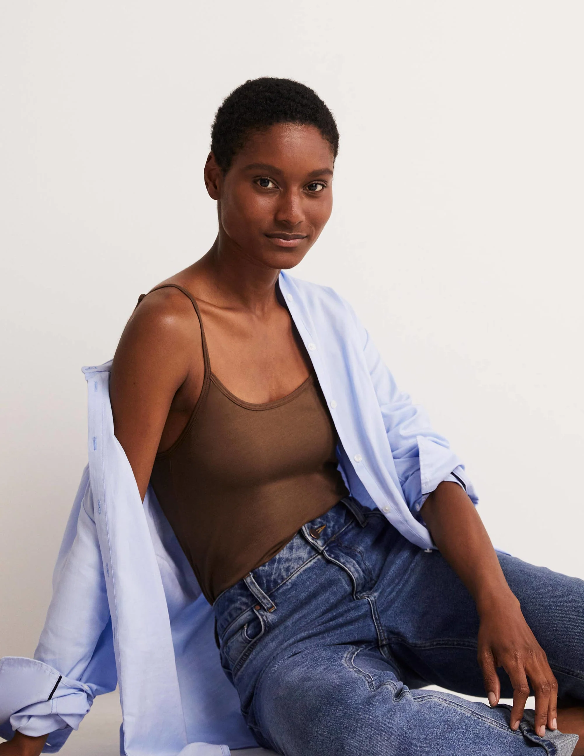 Plain Cami Top-Deep Brown - Image 8