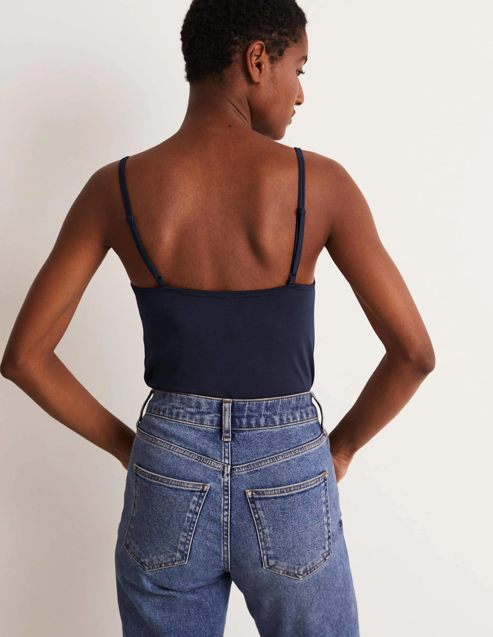 Plain Cami Top-Navy - Image 8