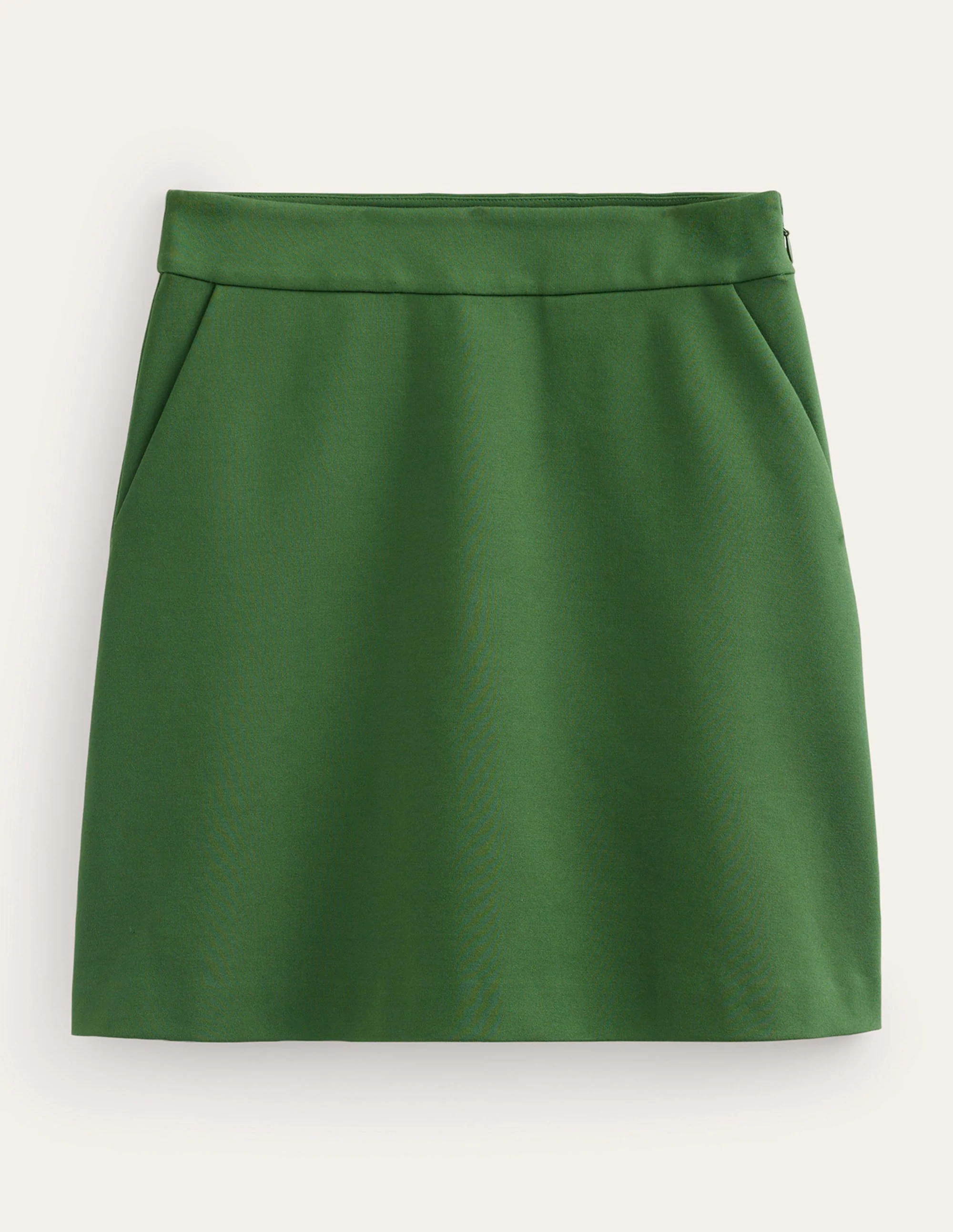 Ponte A-line Mini Skirt-Winter Green - Image 5