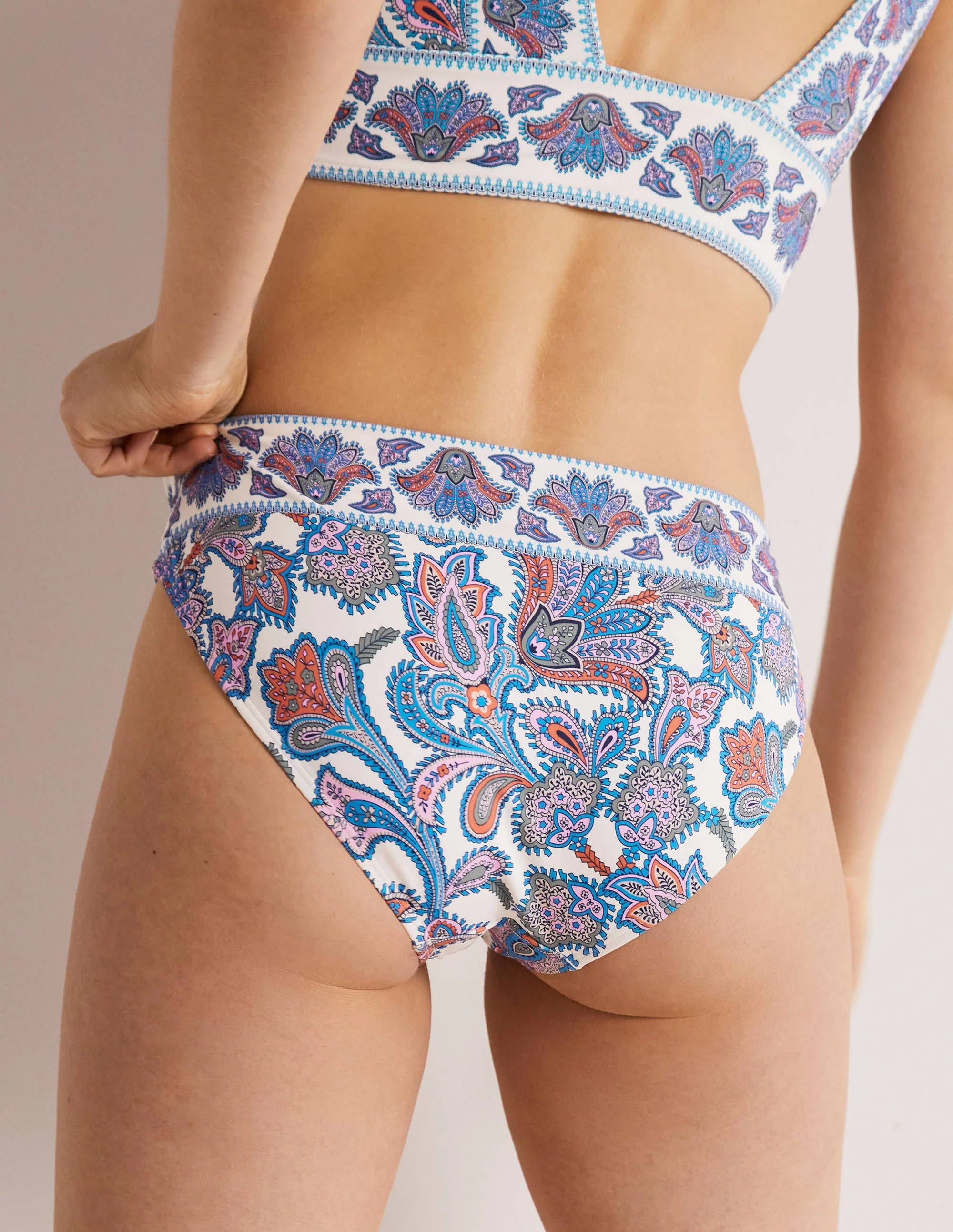 Porto Bikini Bottoms-Ivory, Paisley Bud - Image 3