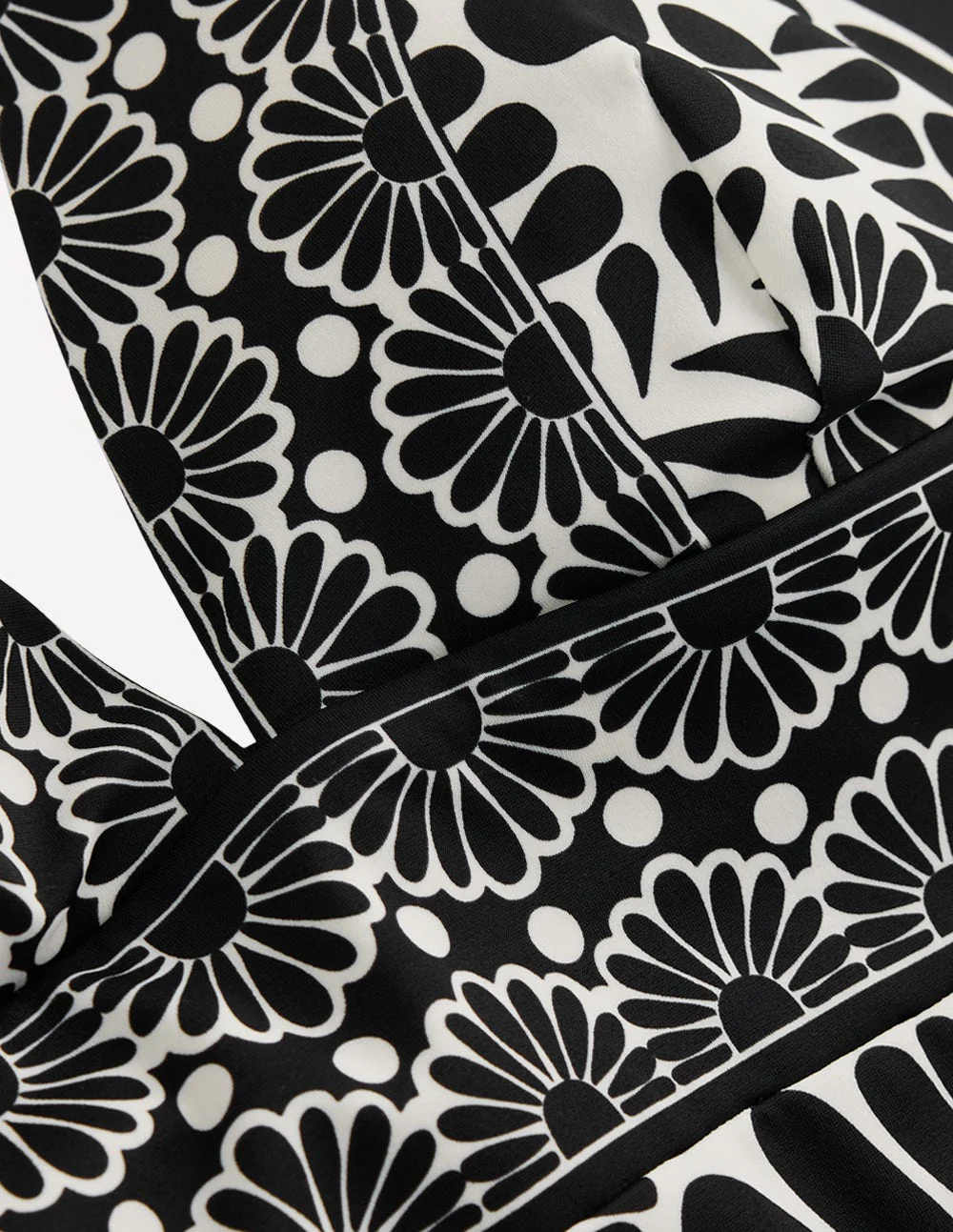 Porto Tankini Top-Black, Geo Stamp - Image 6