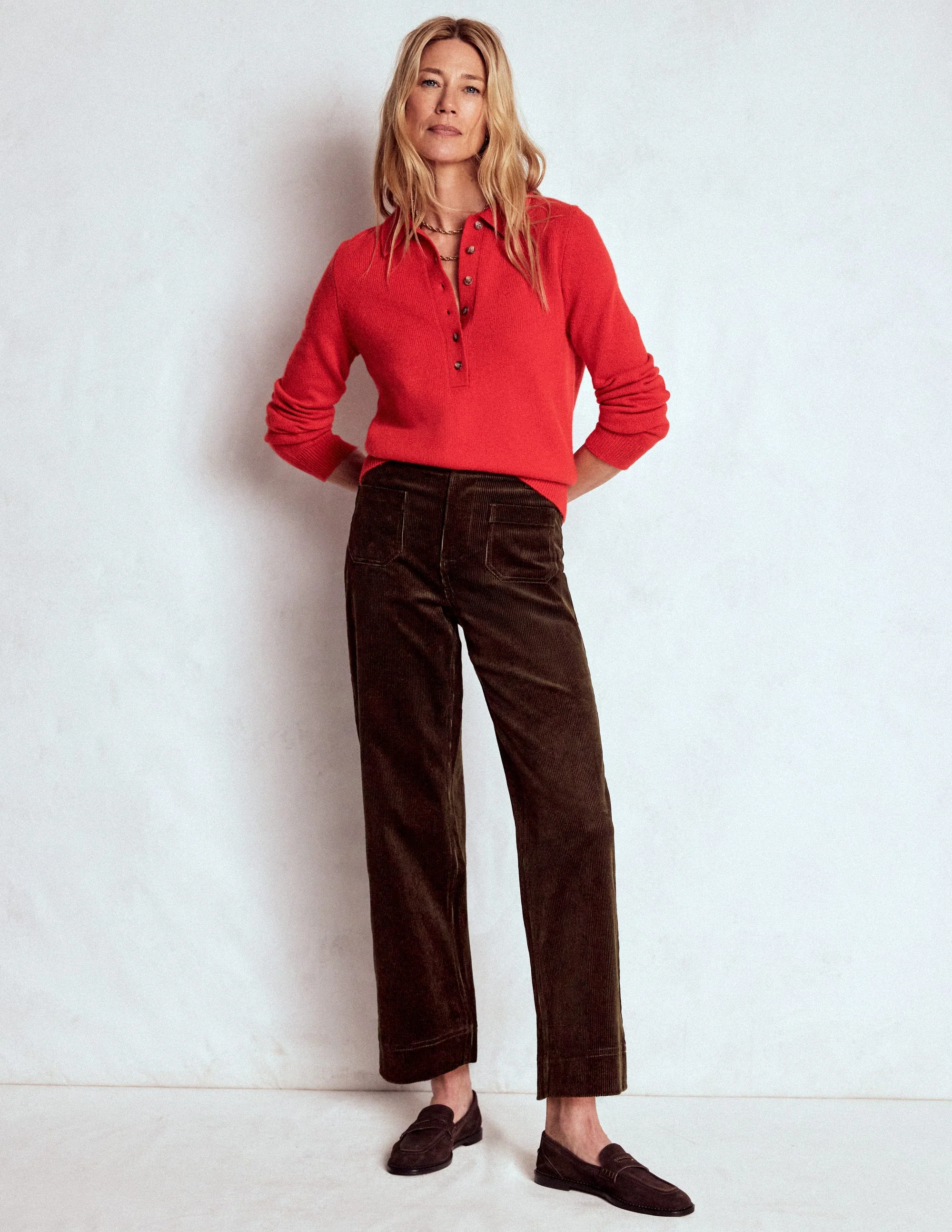 Primrose Cord Pants-Espresso - Image 6