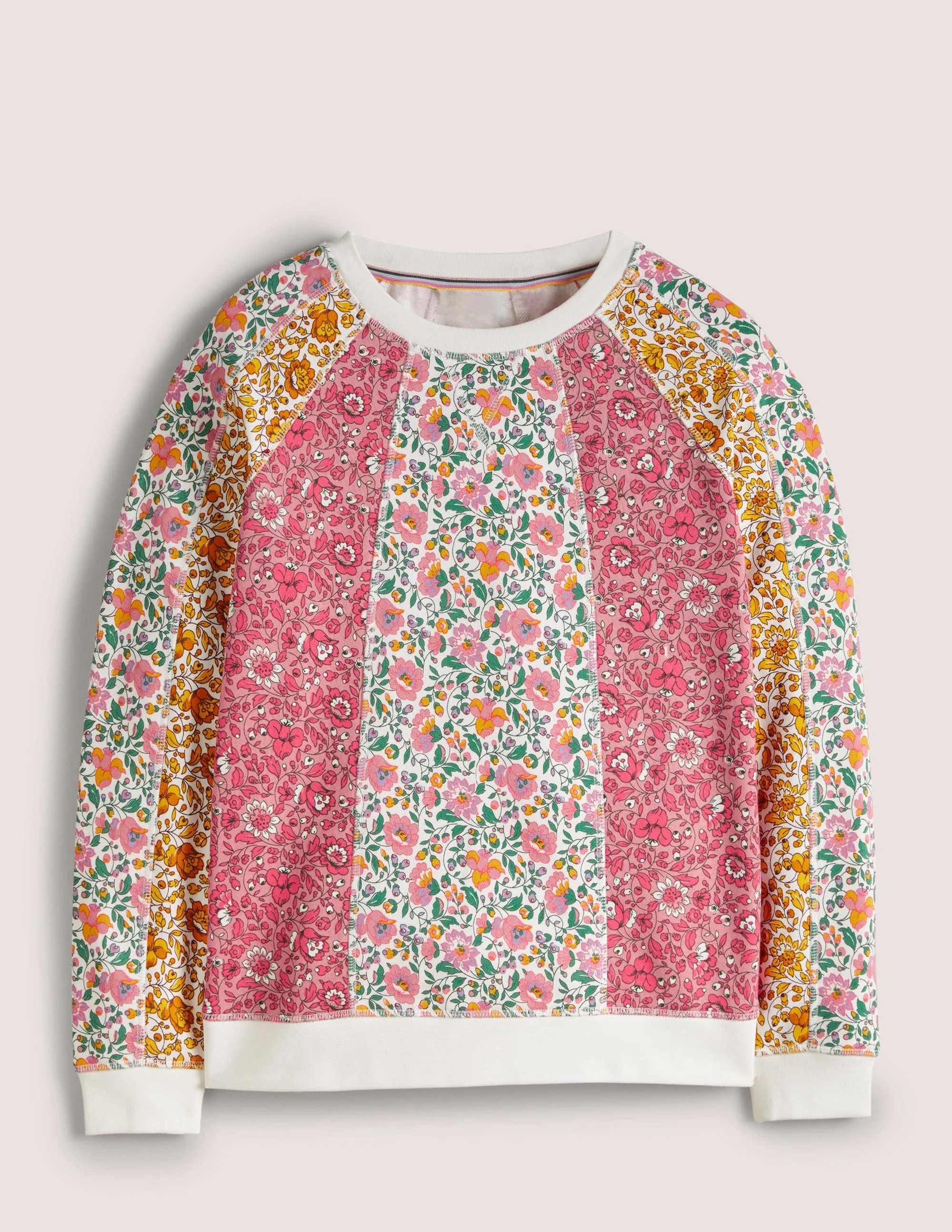 Printed Cotton Sweatshirt-Multi, Botanic Meadow - Image 6