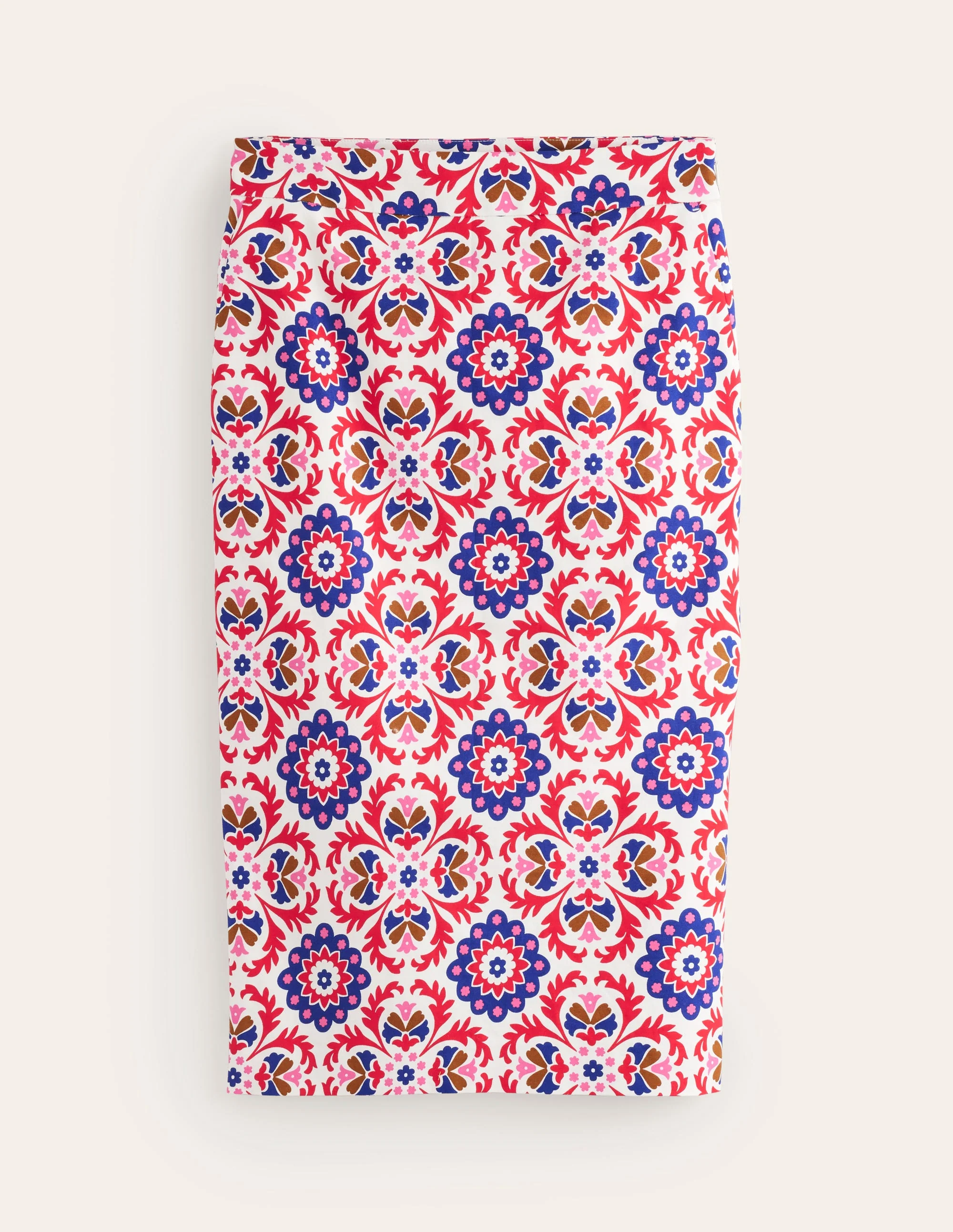 Printed Pencil Skirt-Rubicondo, Mosaic Bloom - Image 5
