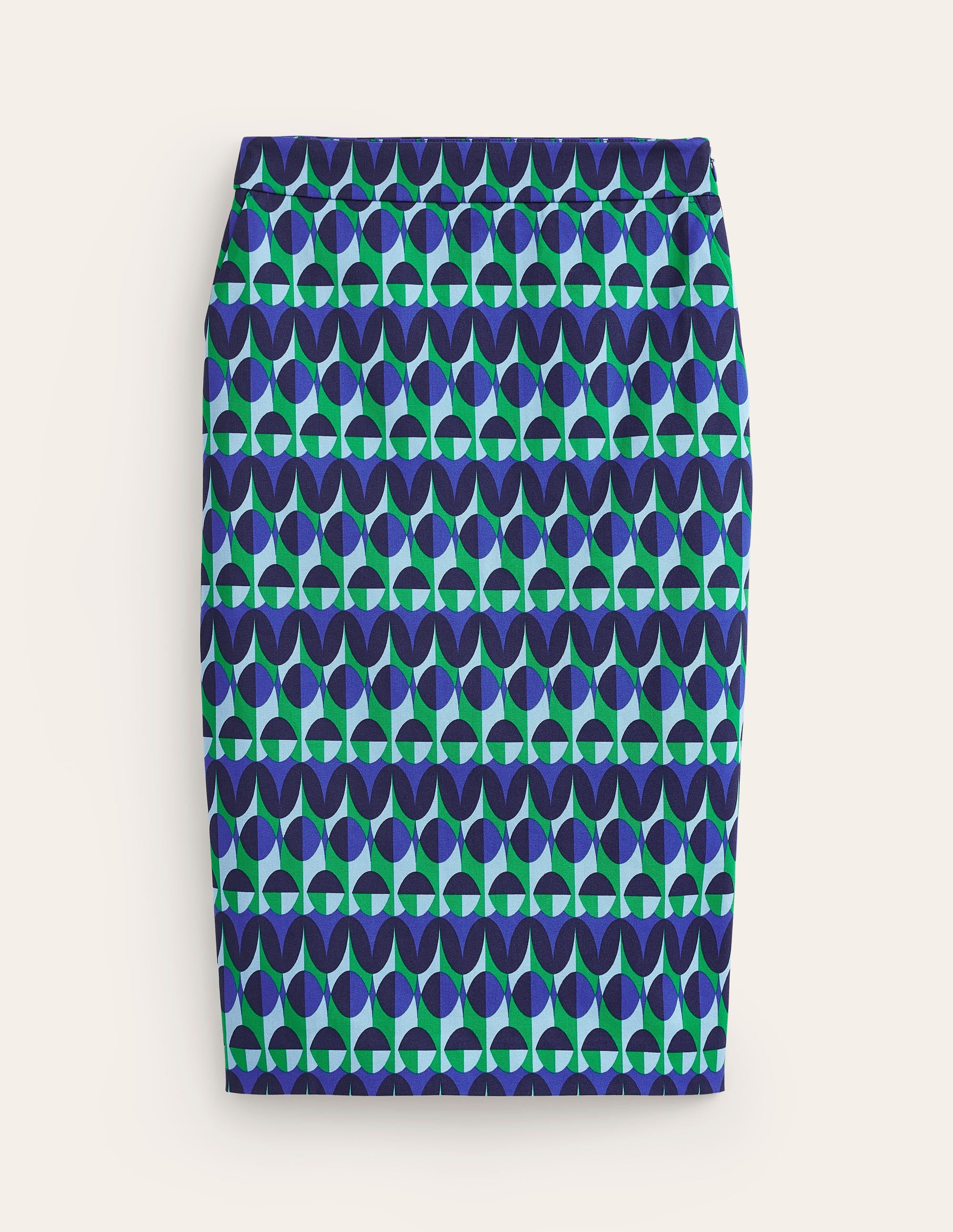Printed Pencil Skirt-Surf The Web, Illusion - Image 6