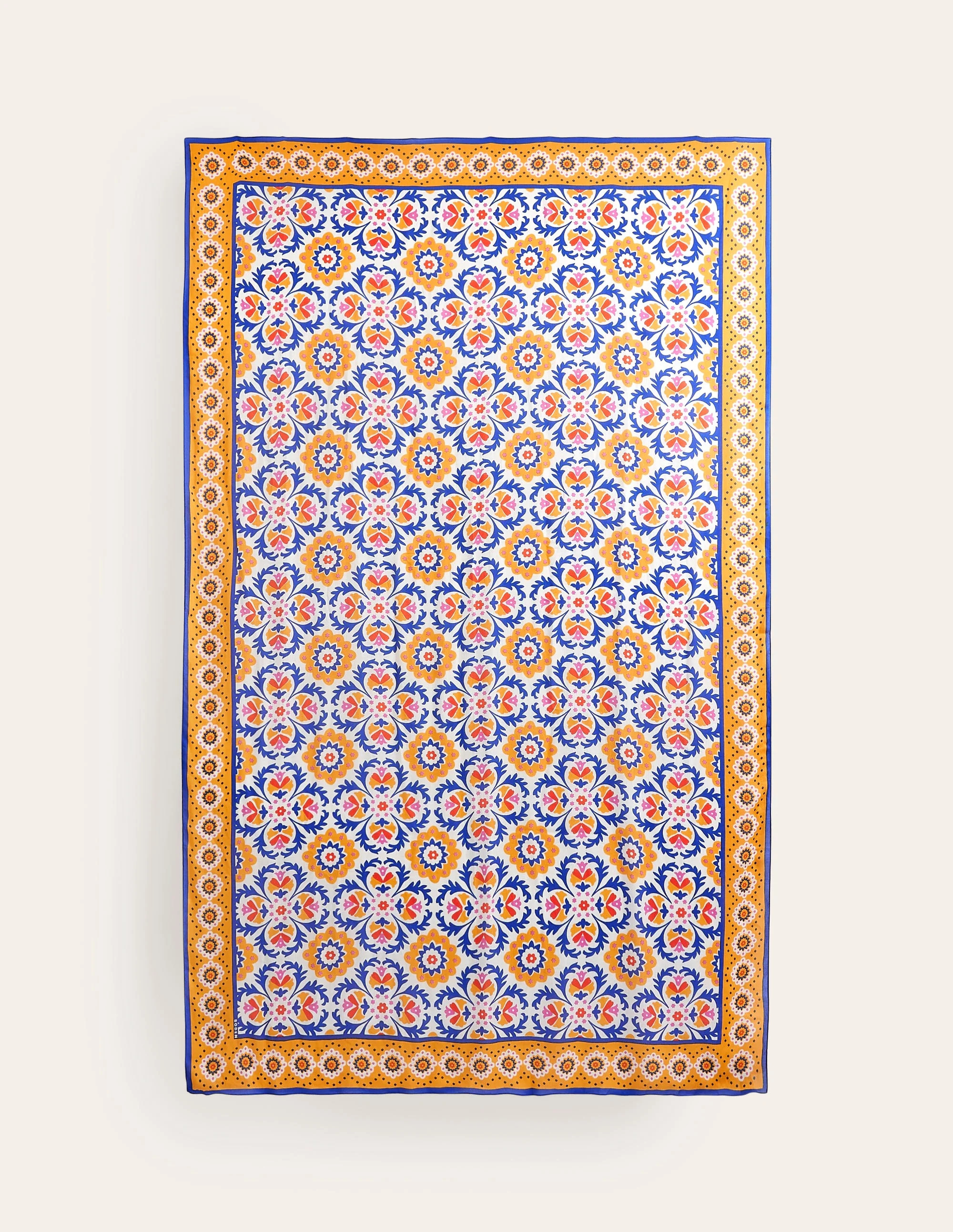 Printed Sarong Scarf-Artisan’s Gold, Mosaic Bloom - Image 4