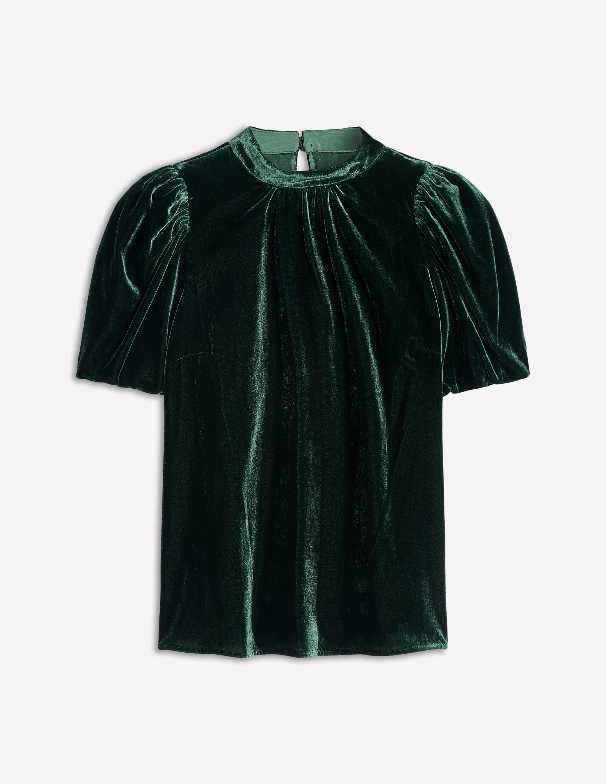 Puff Sleeve Velvet Top-Glade - Image 5