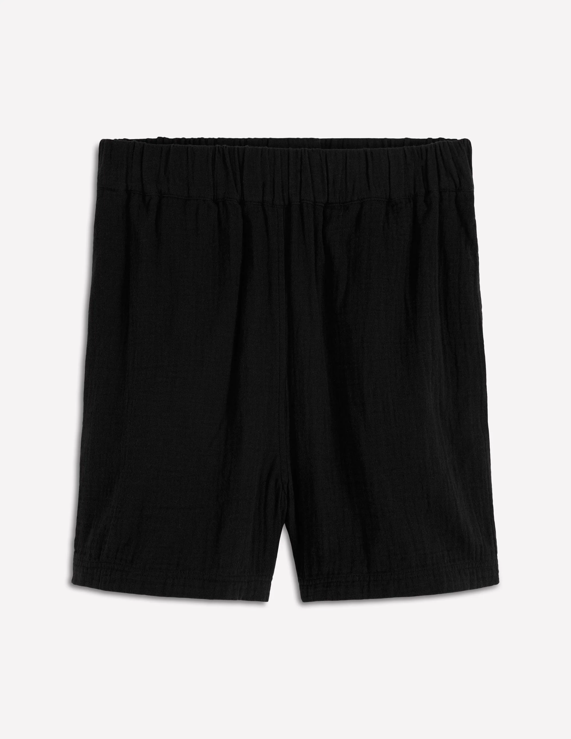 Pull On Double Cloth Shorts-Black - Image 6