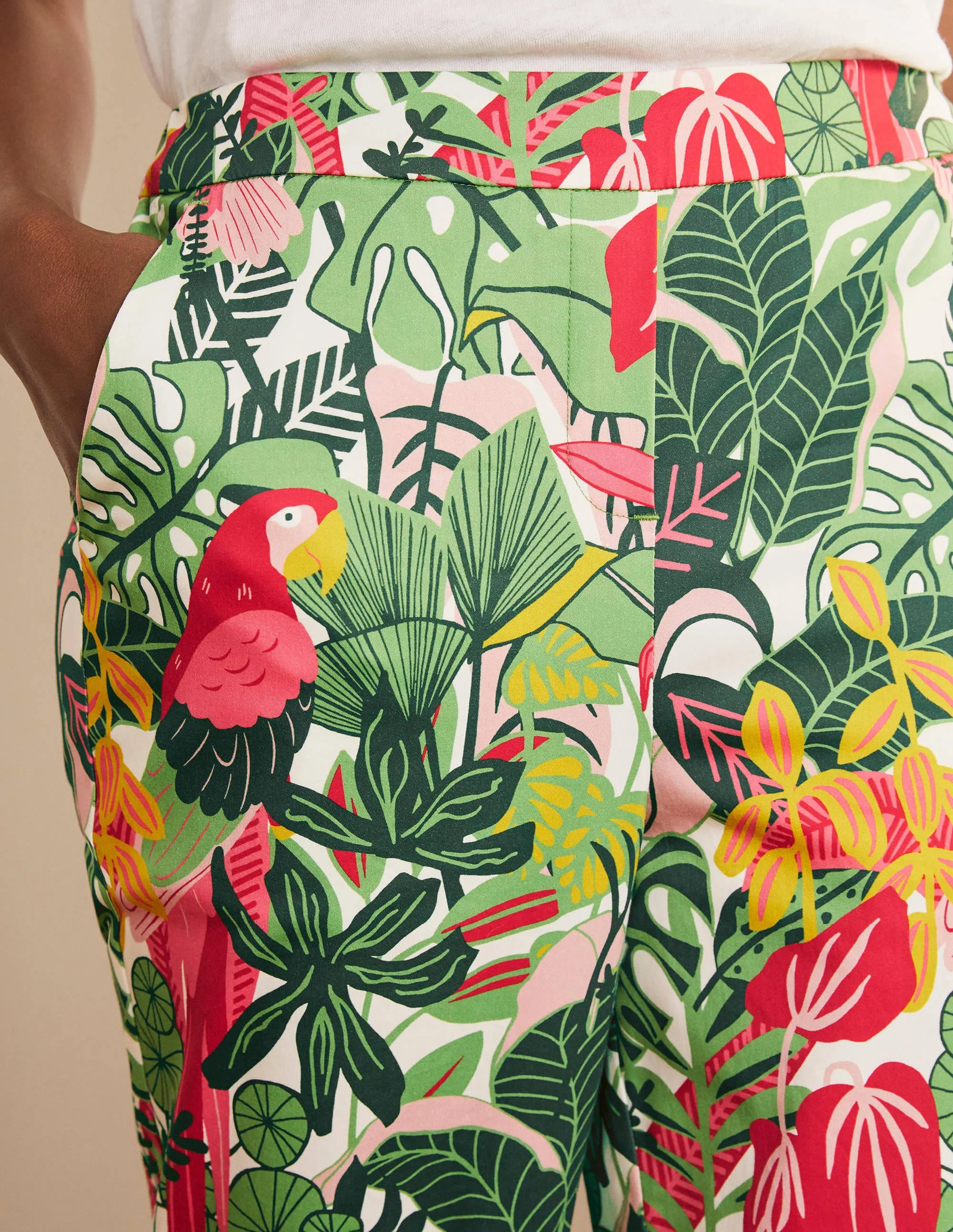 Pull On Pants-Palm Leaf, Paradise Jungle - Image 3