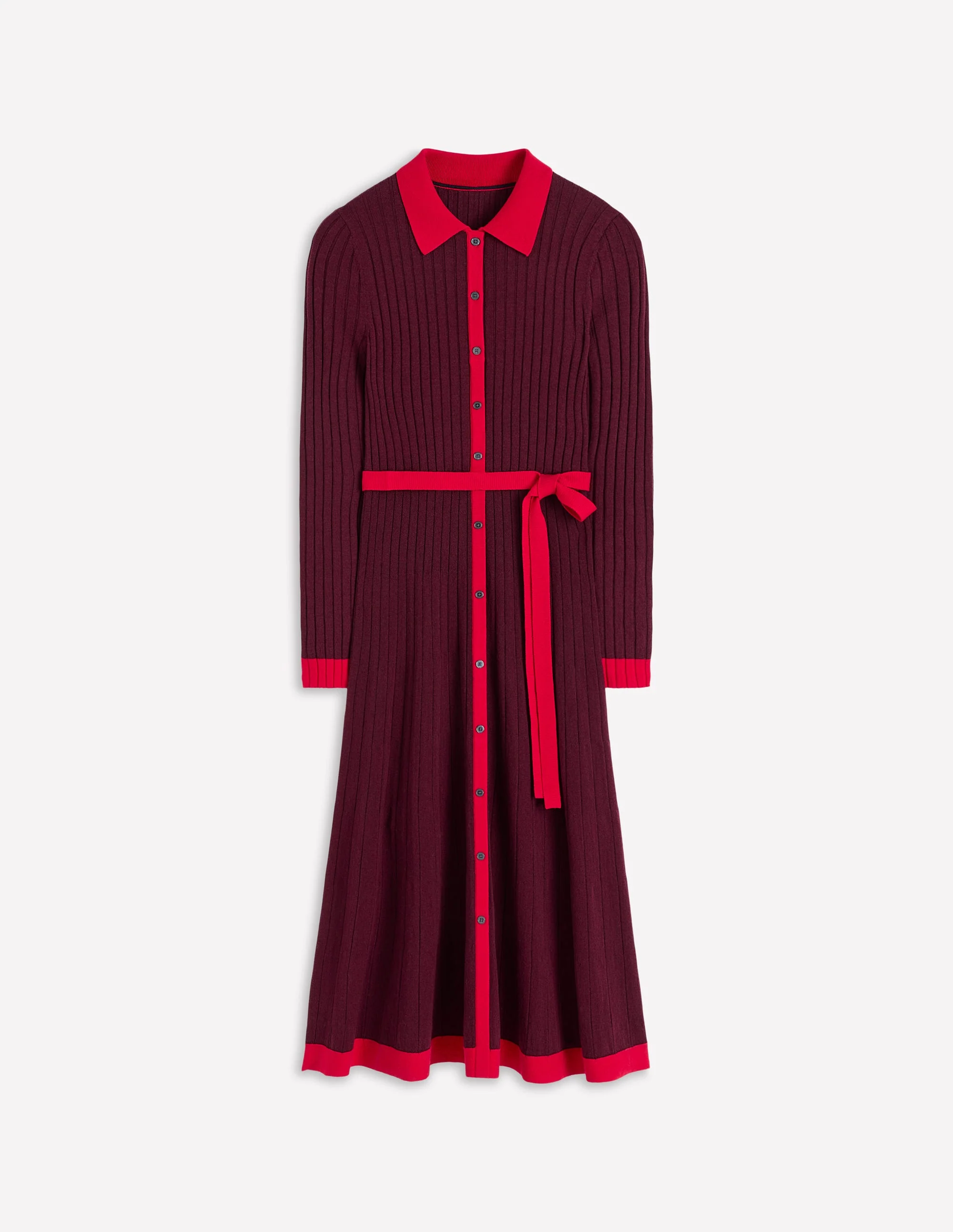 Rachel Knitted Shirt Dress-Deep Wisteria - Image 6