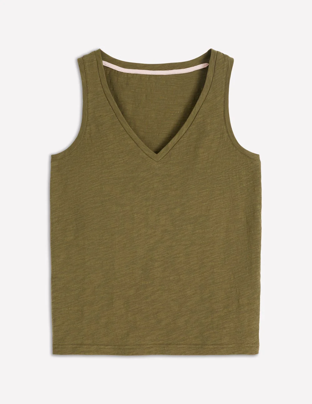 Regular V-Neck Slub Tank-Capulet Olive - Image 5