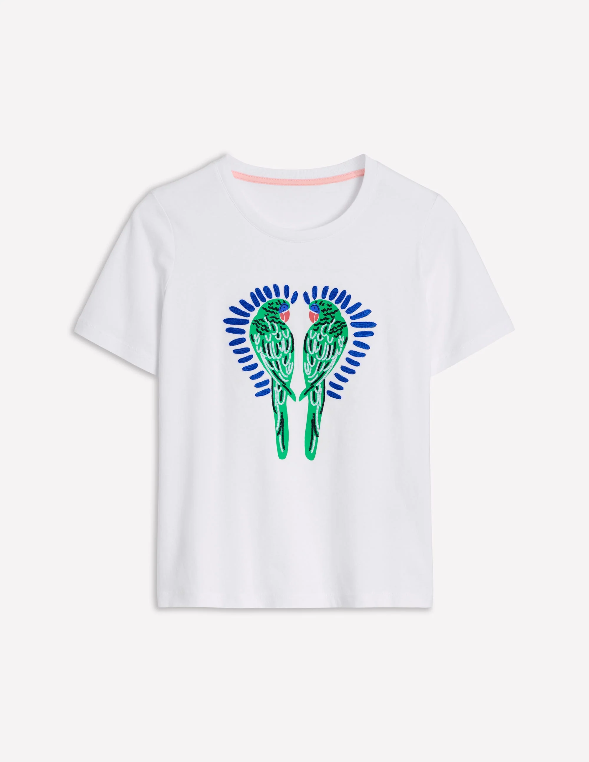 Relaxed Novelty T-Shirt-White, Parrot - Image 5
