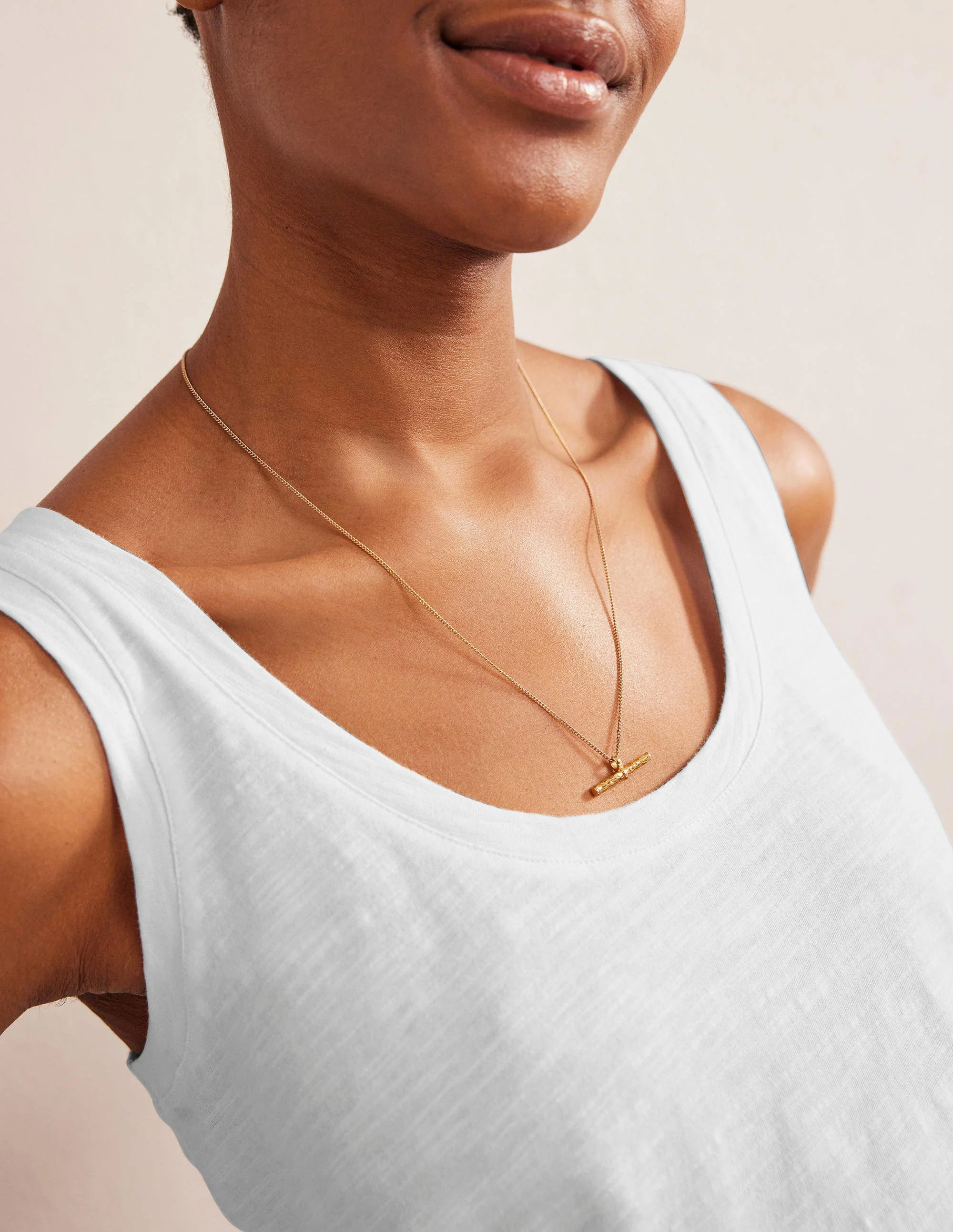 Relaxed Scoop Neck Vest-White - Image 2
