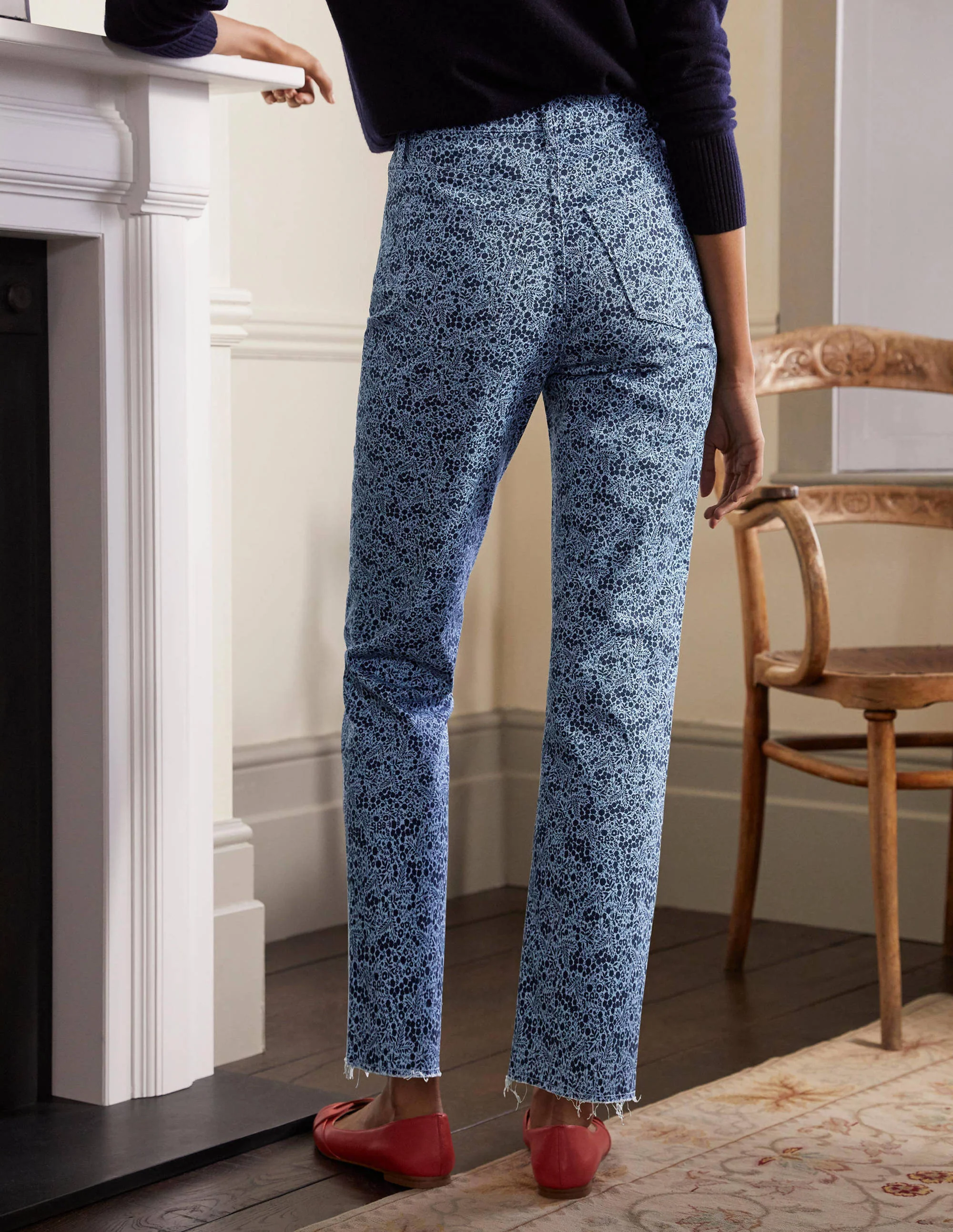 Relaxed Straight Jeans-Frost Blue, Enchanting Forest - Image 3