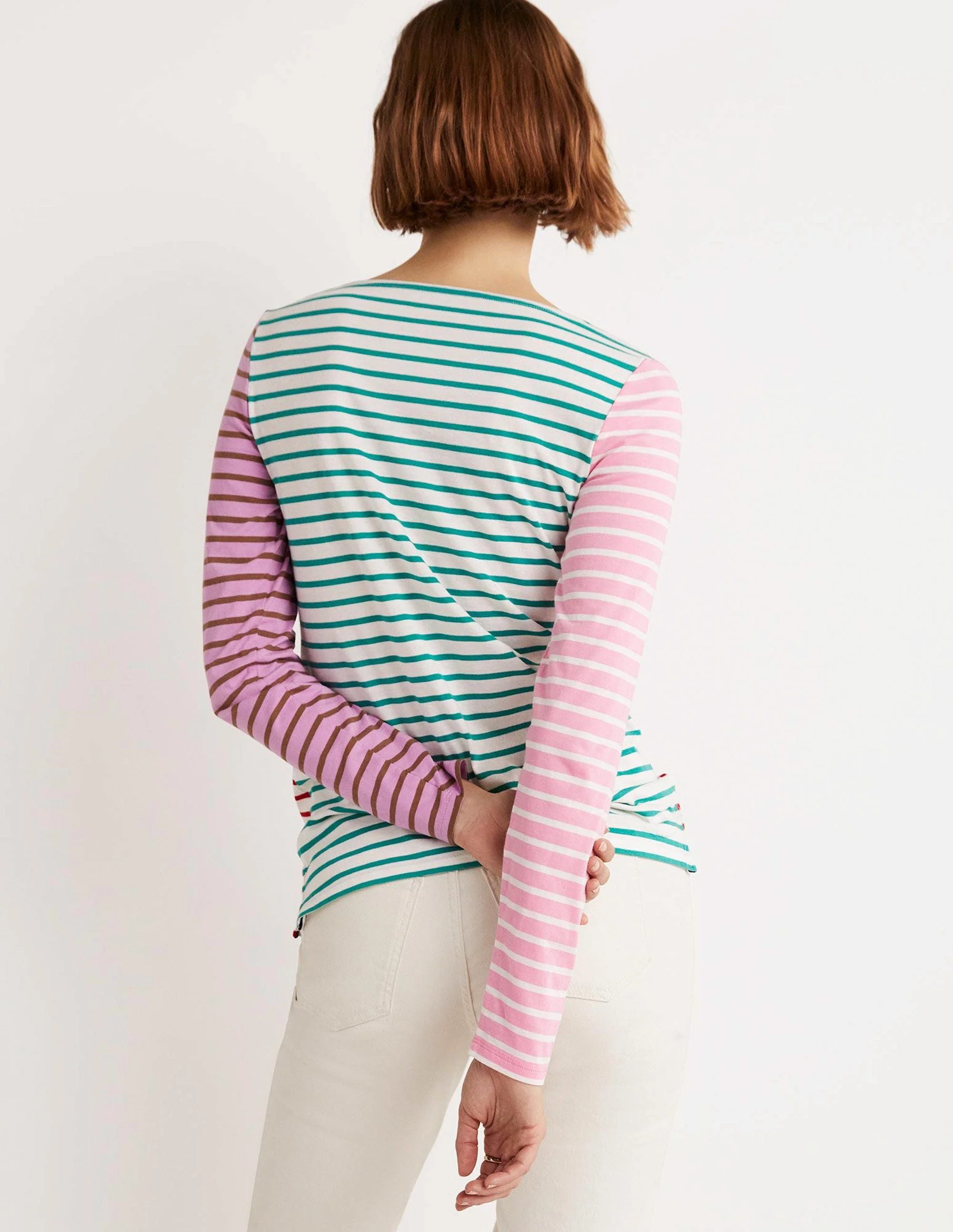 Repurposed Breton Top-Pink Multi Stripe - Image 3