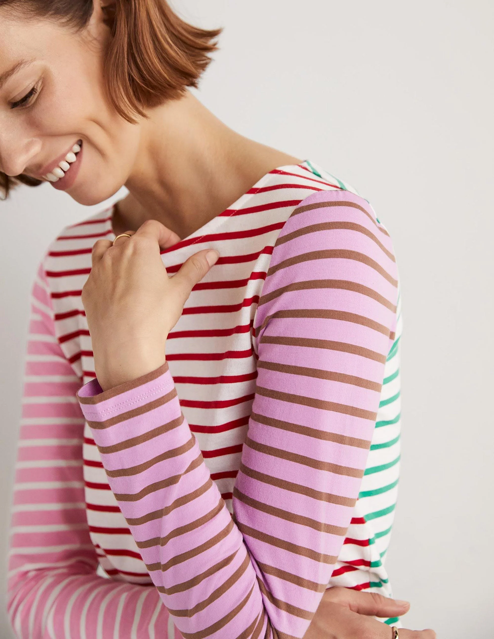 Repurposed Breton Top-Pink Multi Stripe - Image 7
