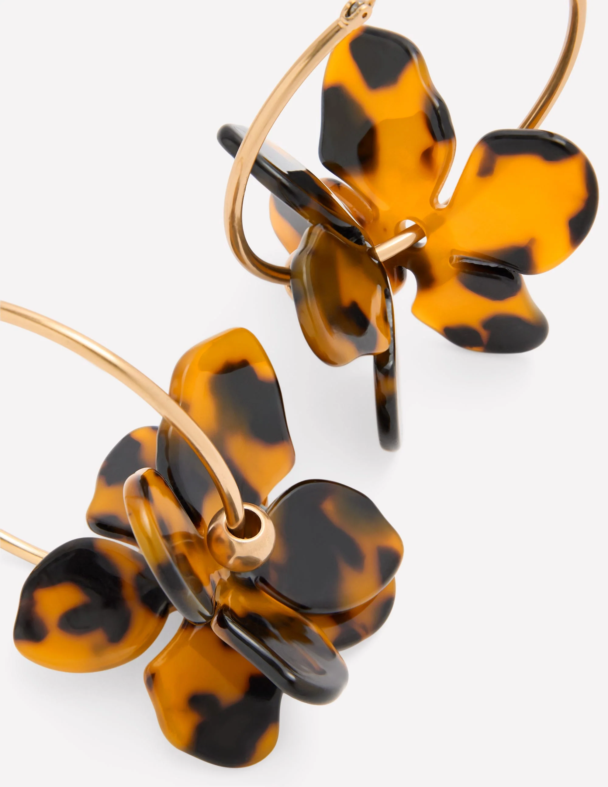 Resin Flower Hoops-Brown Tort - Image 4