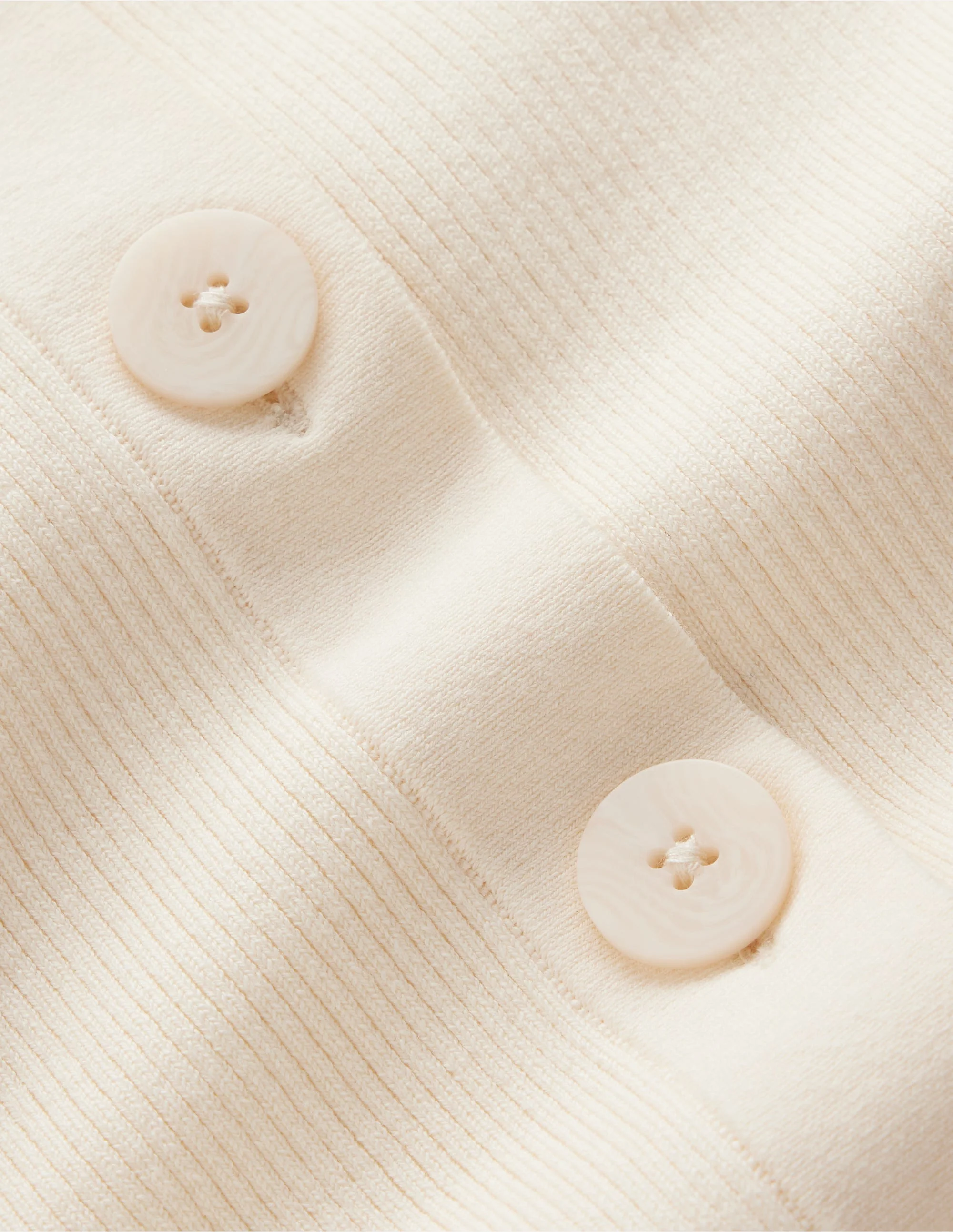 Rhianne Cotton Rib Cardigan-Ivory - Image 7