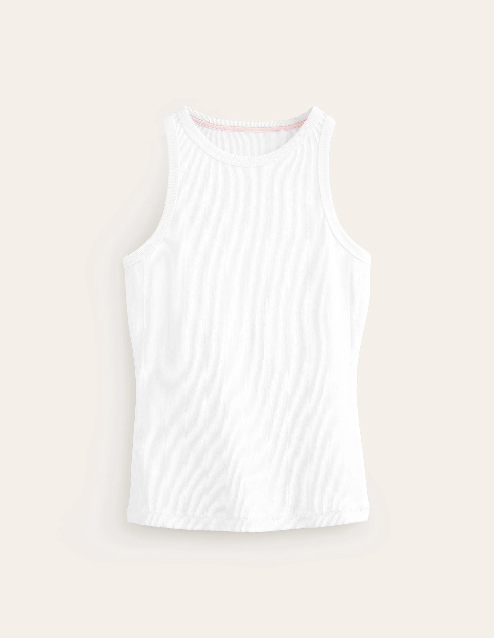 Ribbed Racer Vest-White - Image 5