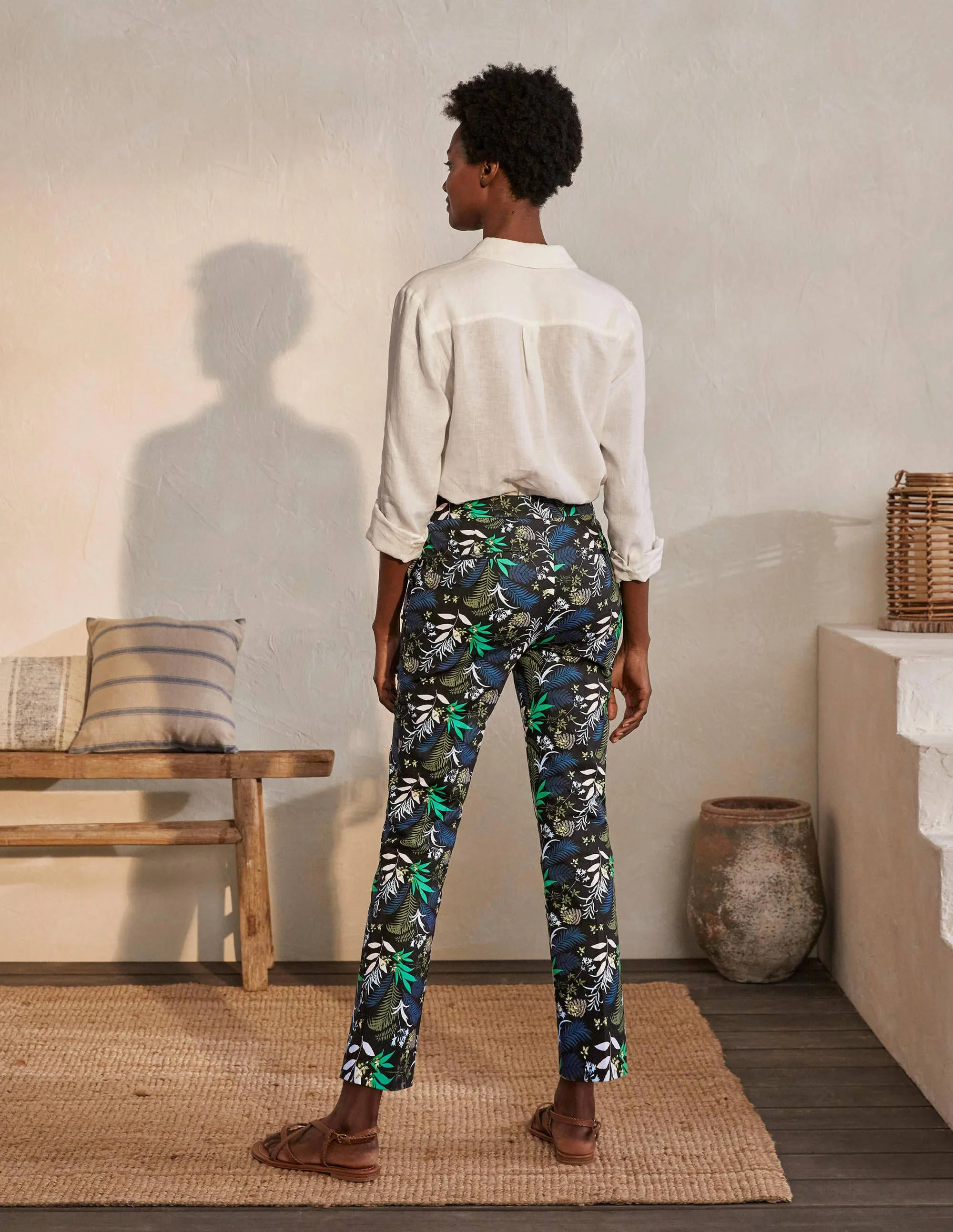 Richmond 7/8 Pants-Black, Safari Fern - Image 2