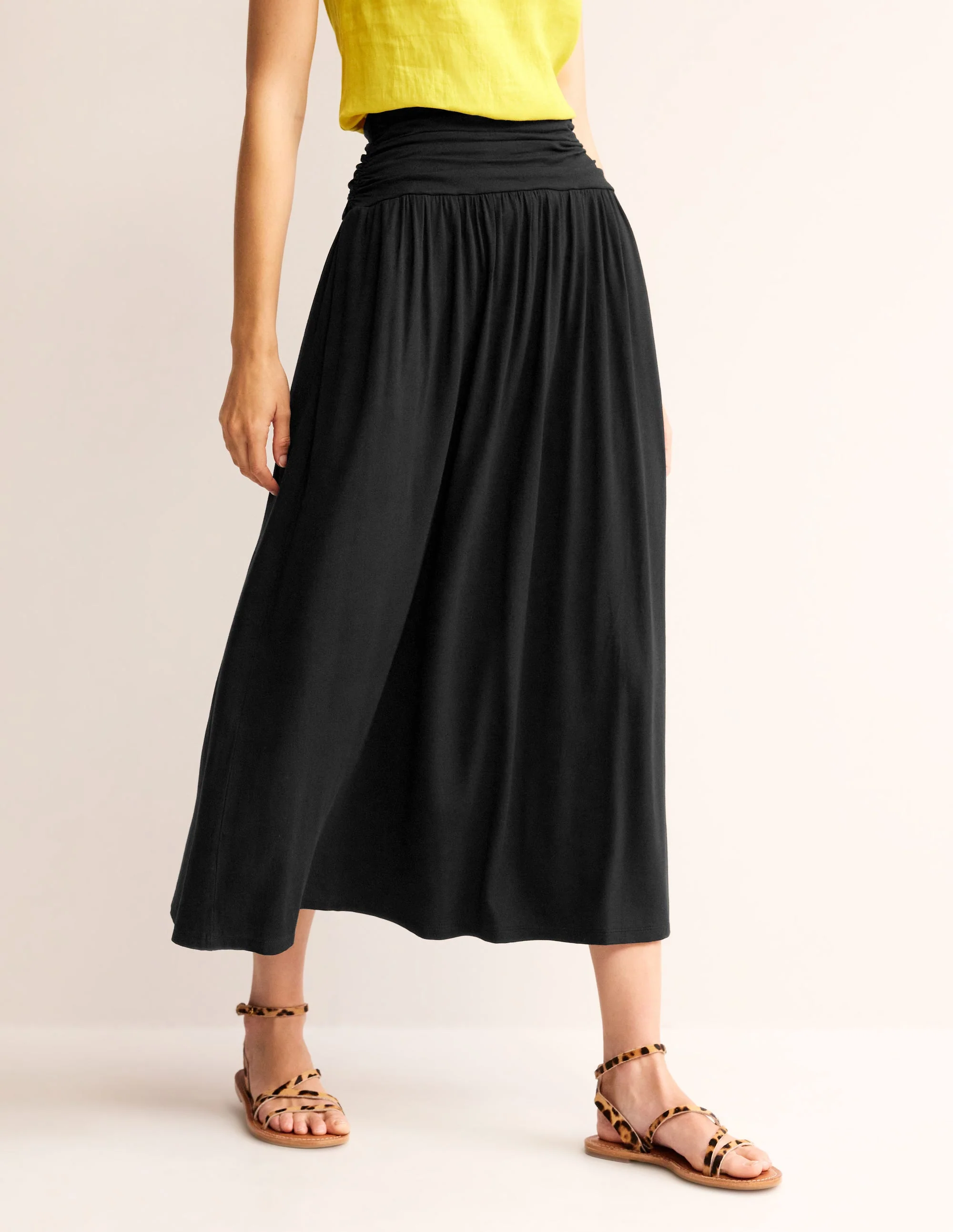 Rosaline Jersey Skirt-Black - Image 4