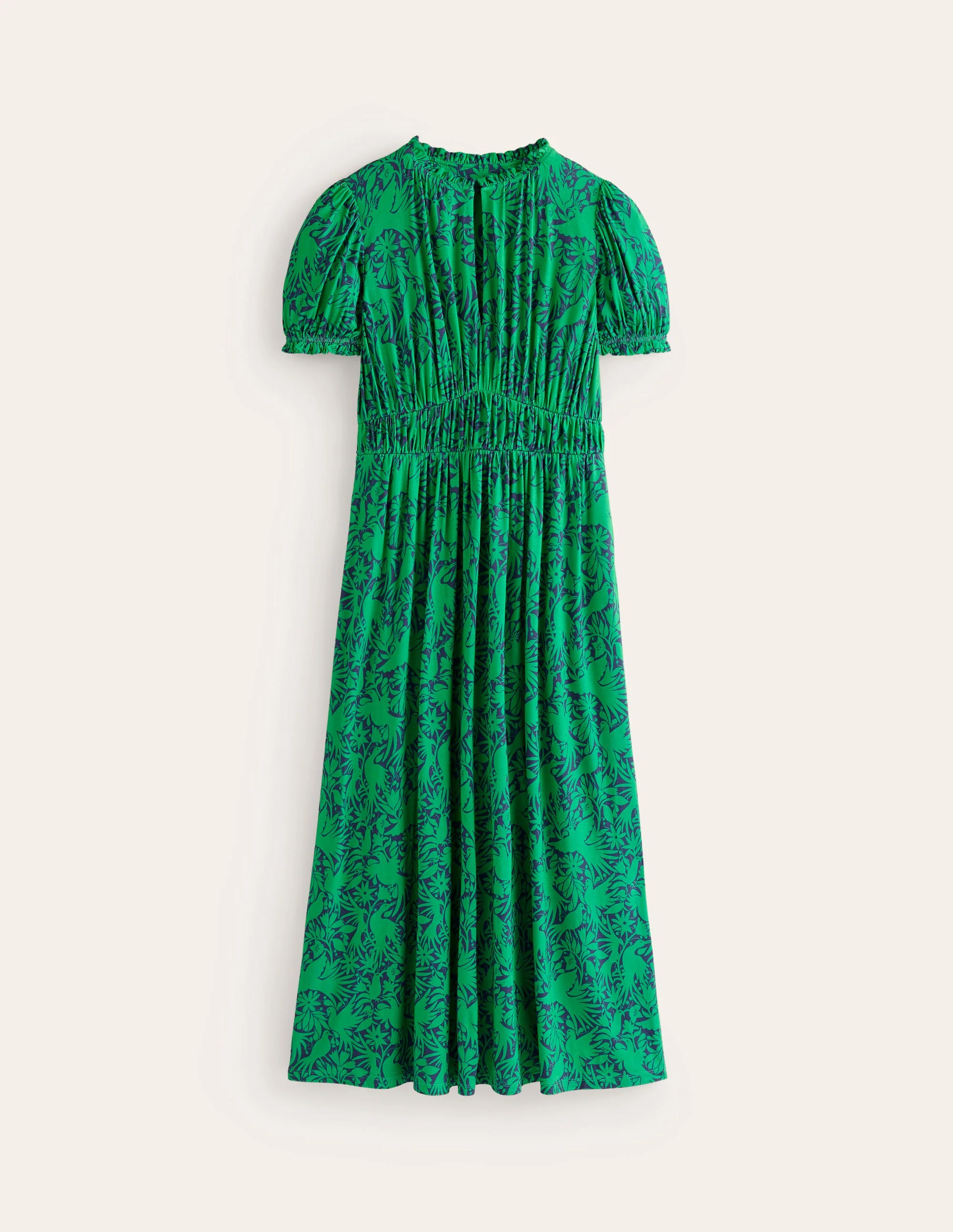 Rosanna Jersey Midi Tea Dress-Green Tambourine, Ottomi - Image 5