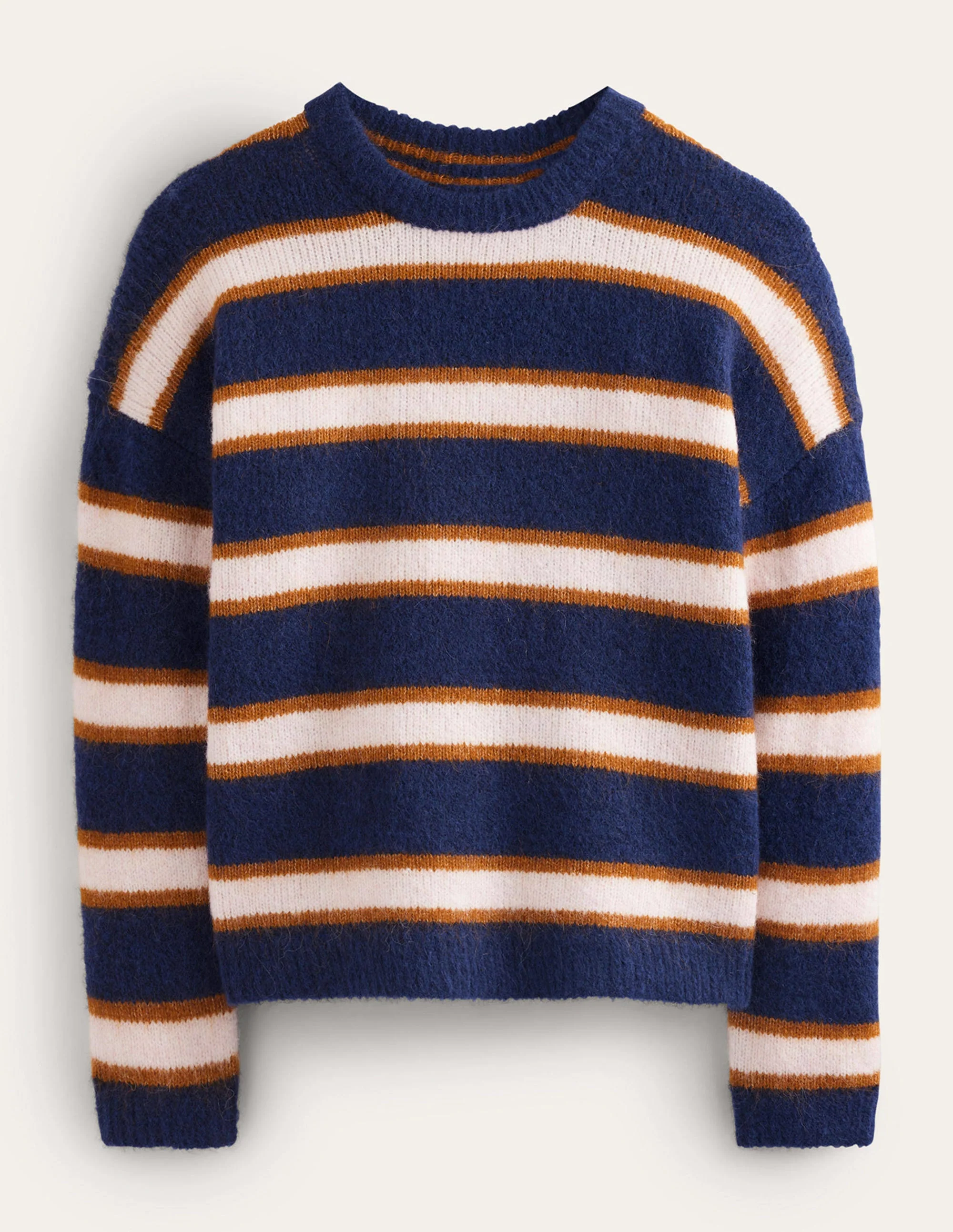 Rosemary Relaxed Sweater-French Navy, Pumpkin - Image 10