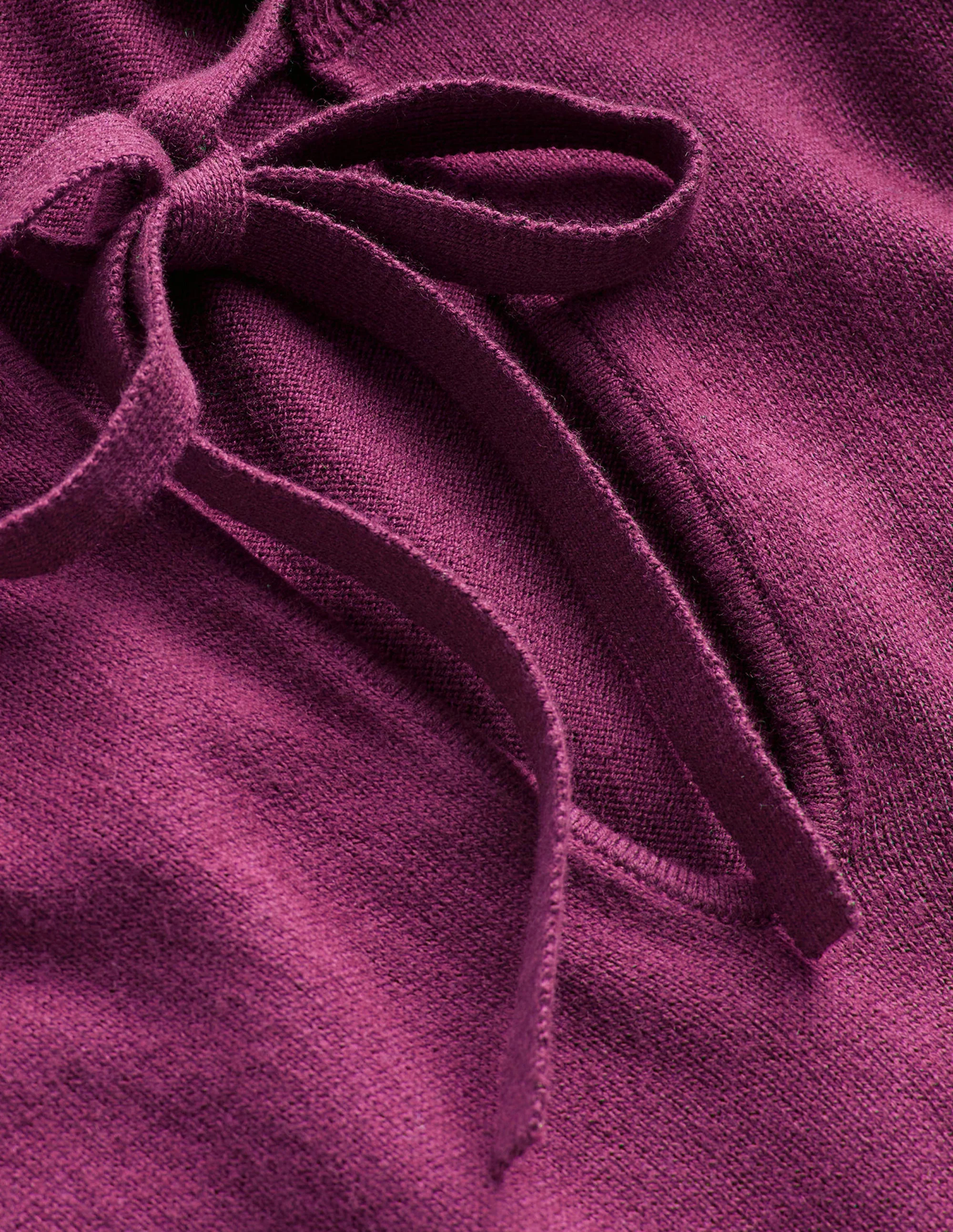 Ruffle-Detail Dress-Damson Berry - Image 7