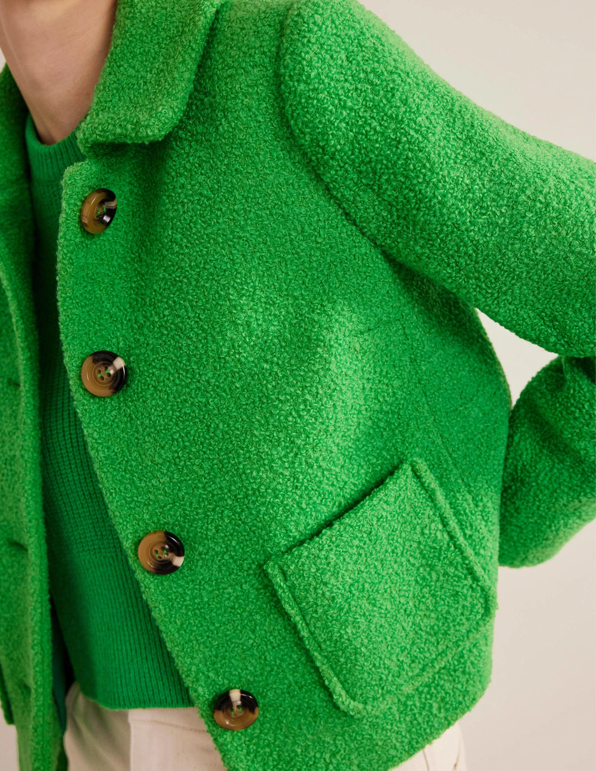 Rye Cropped Jacket-Iguana Green - Image 5