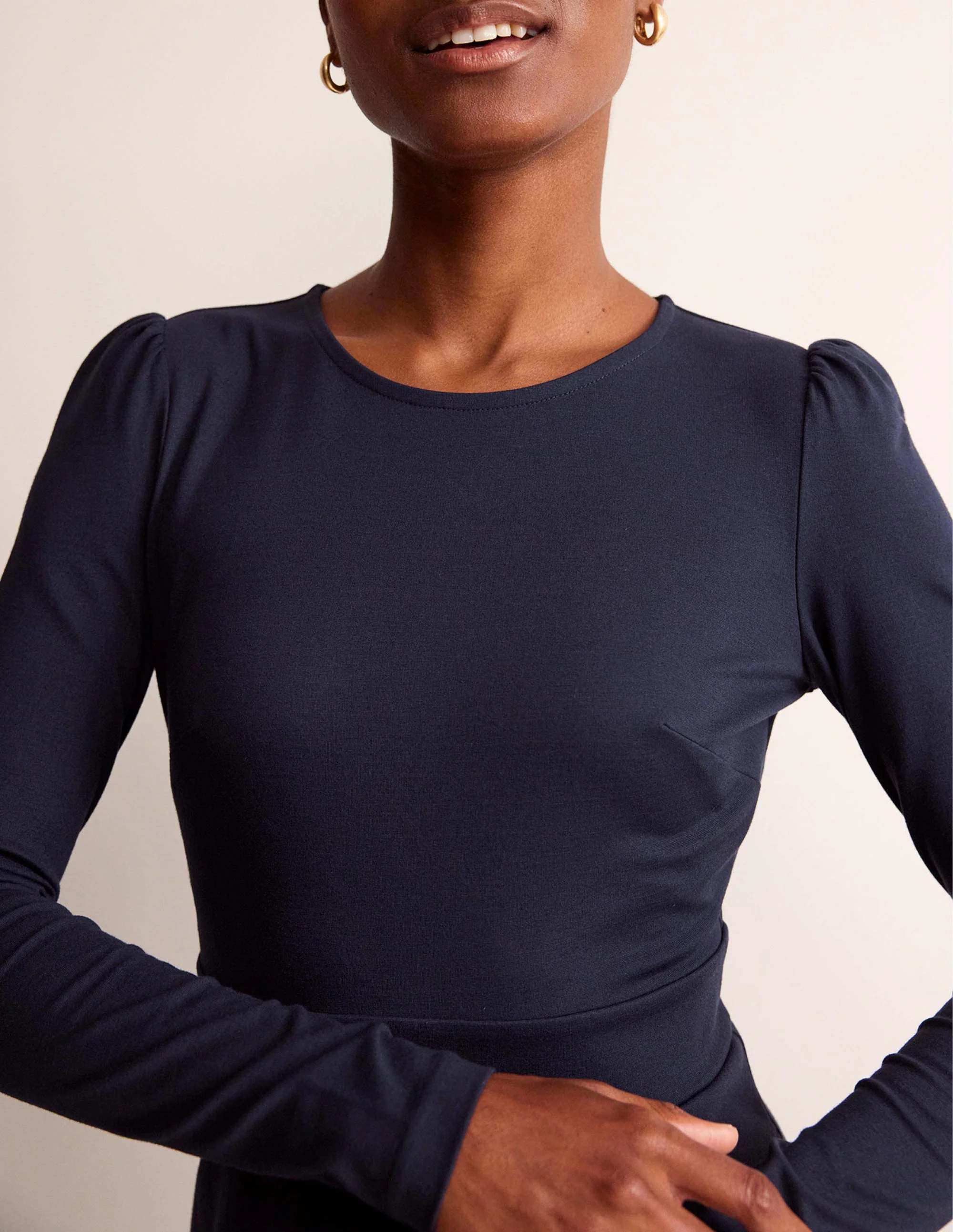 Sabrina Ponte Dress-Navy - Image 2
