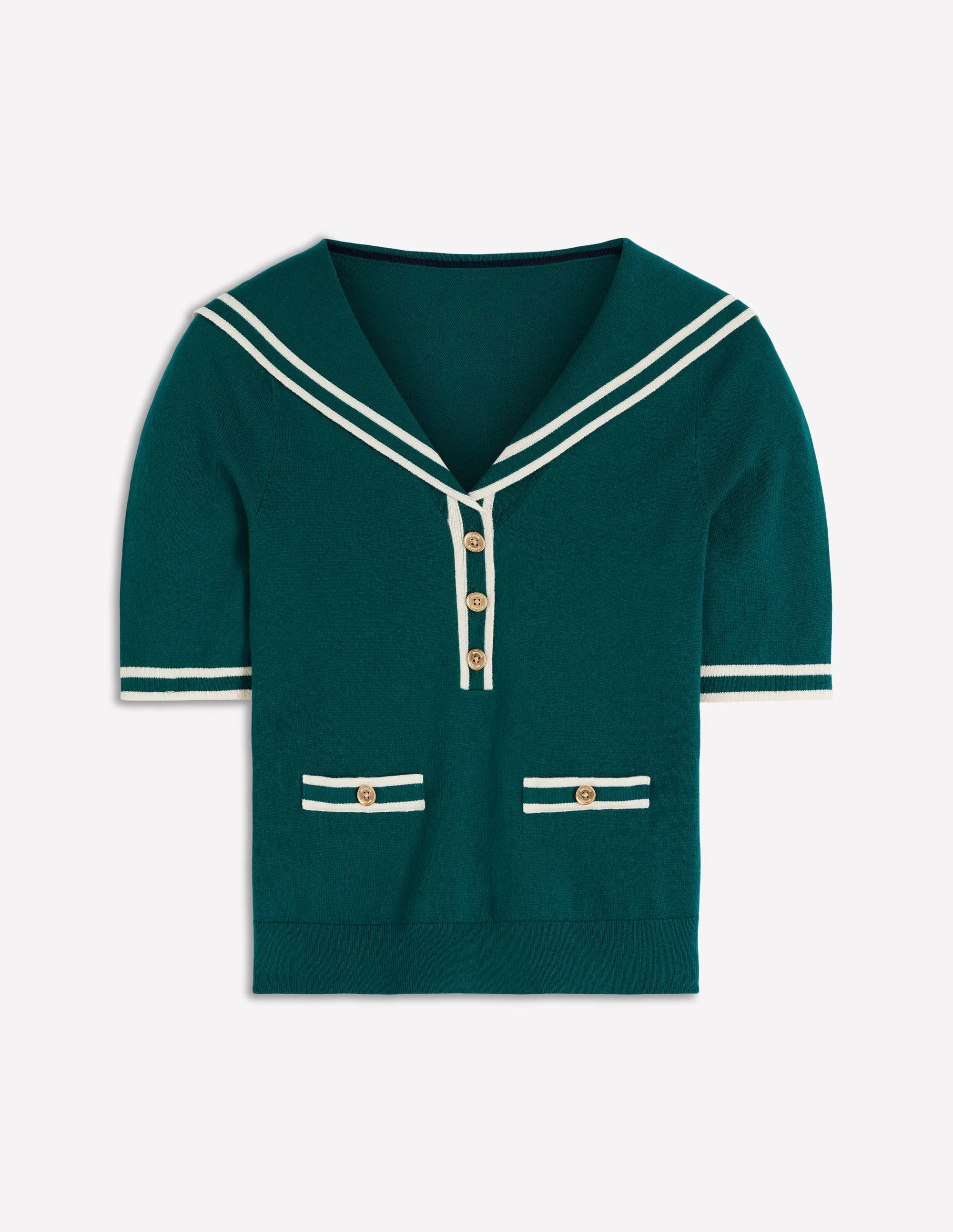 Sailor Collar sweater-Green - Image 5