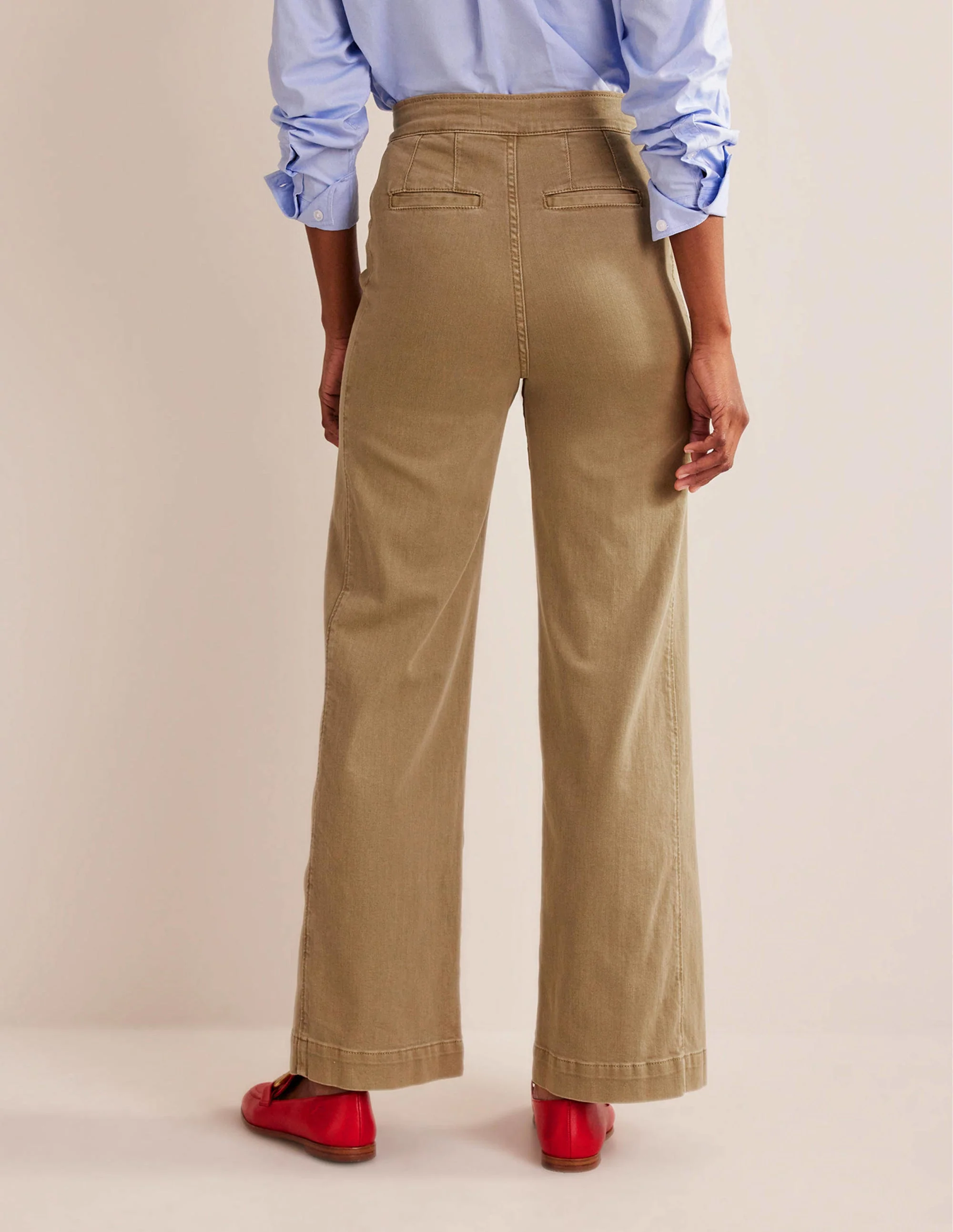Sailor Wide Leg Pants-Wheat - Image 3