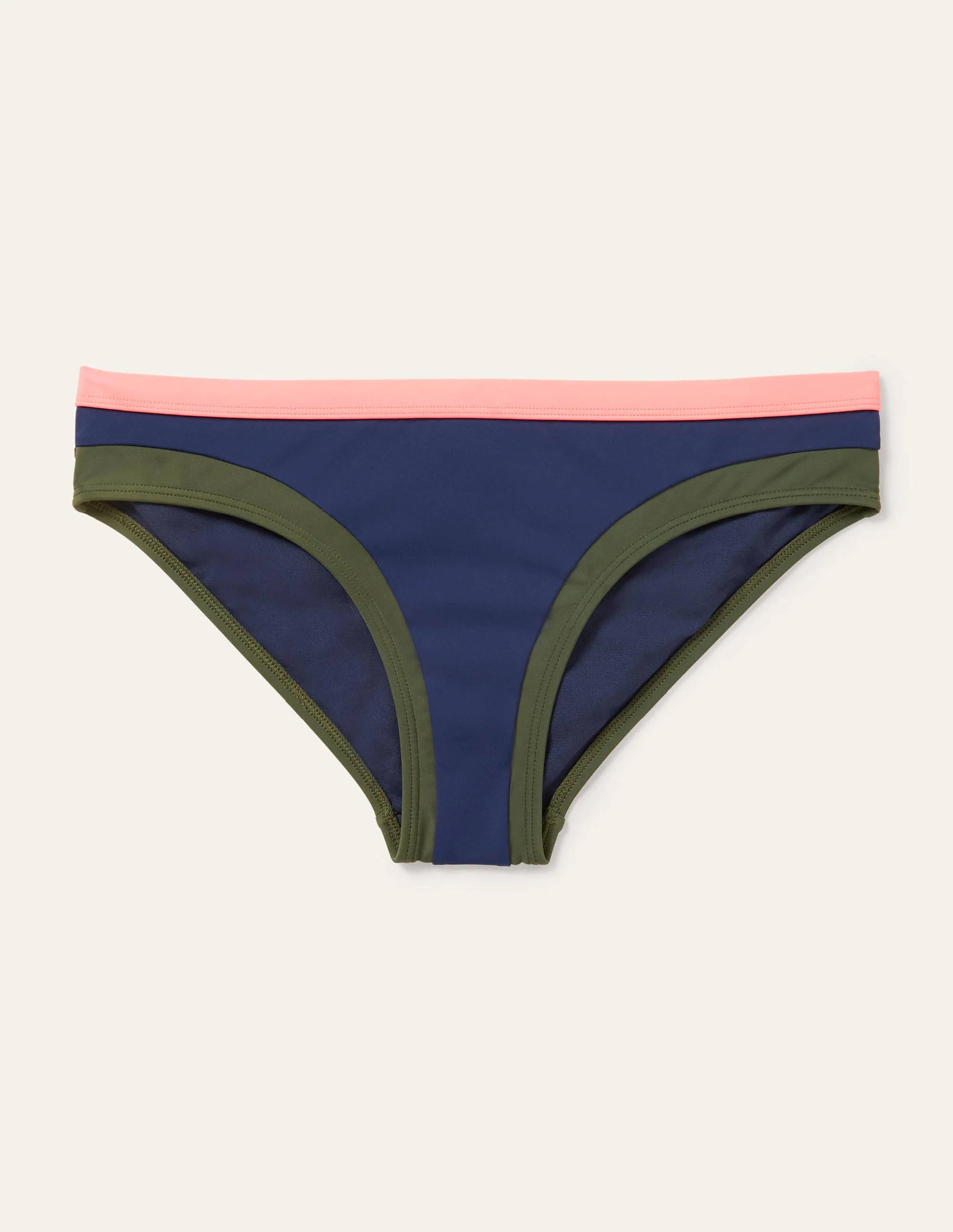 Santorini Bikini Bottoms-French Navy Colourblock - Image 5