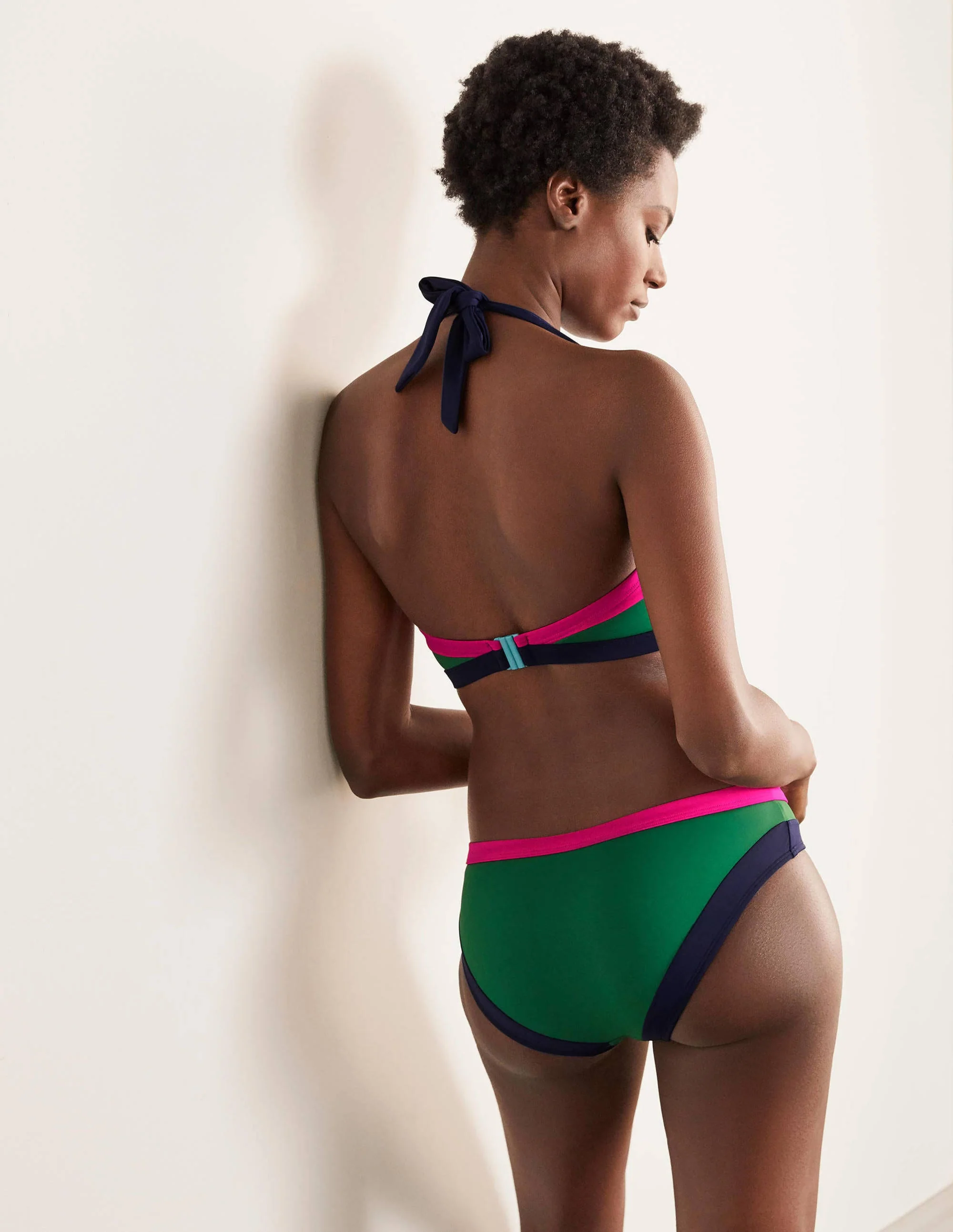 Santorini Bikini Bottoms-Verde Colourblock - Image 3