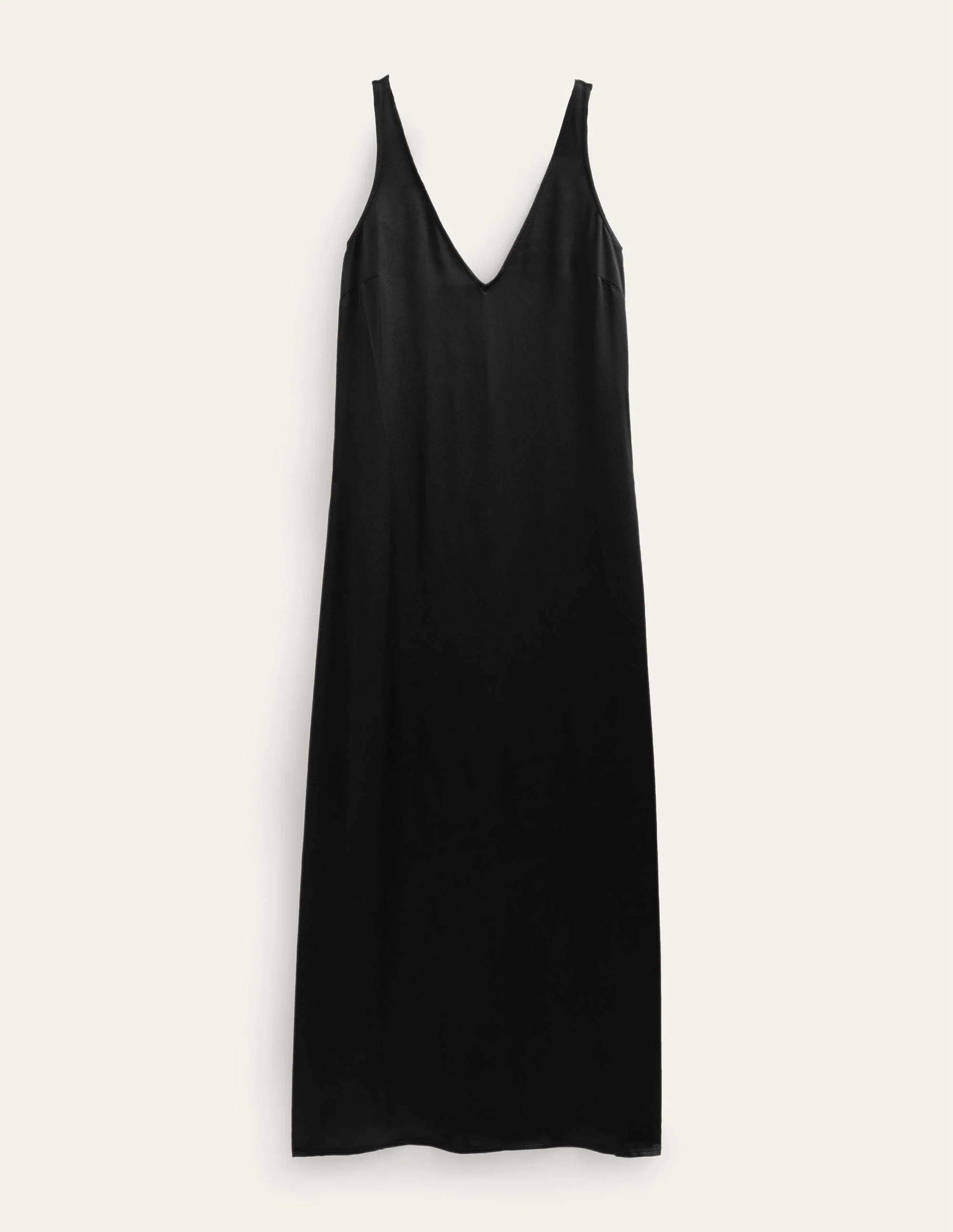 Satin Slip Maxi Dress-Black - Image 5