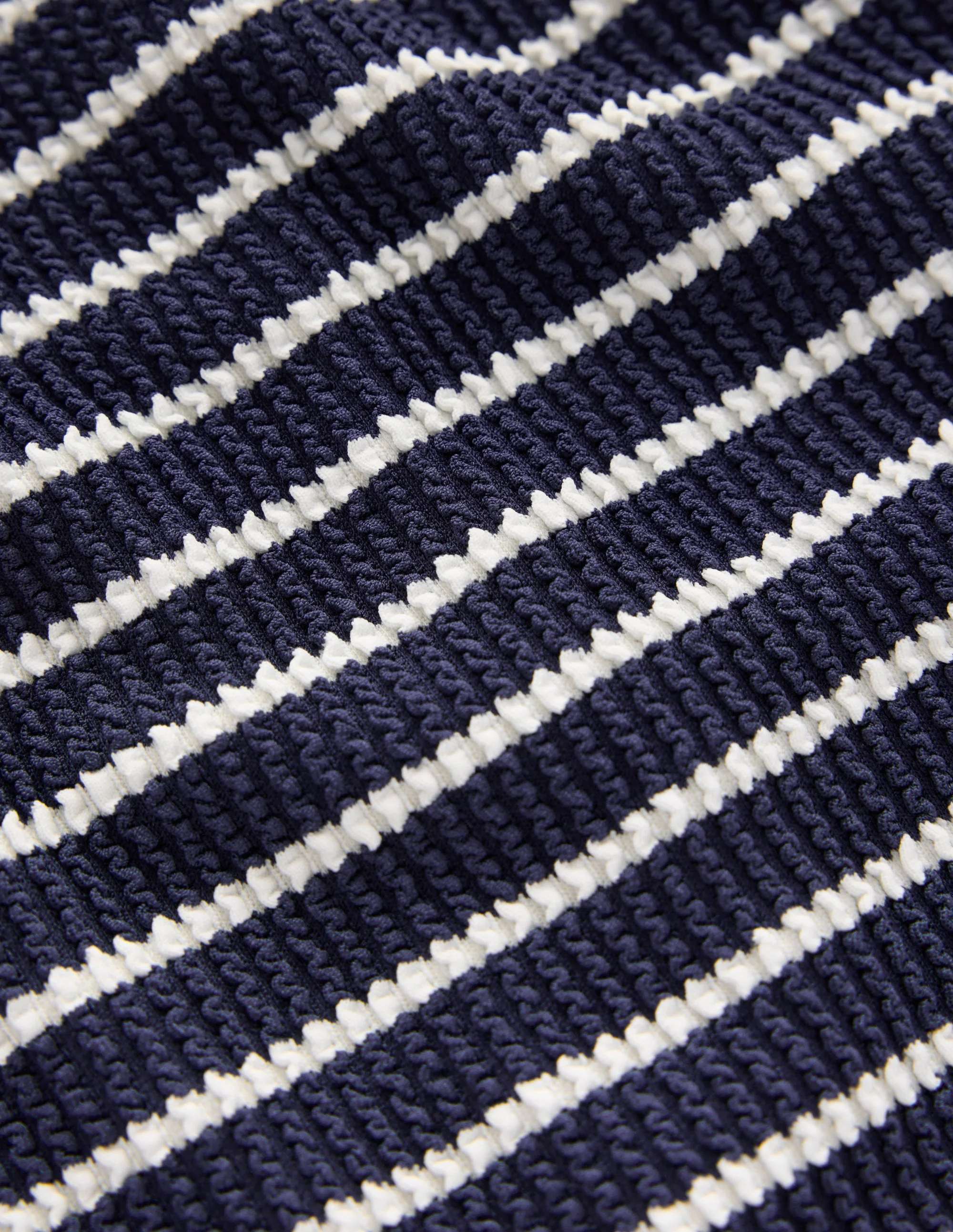 Scoop Cross Back Swimsuit-Navy/ Ivory - Image 9