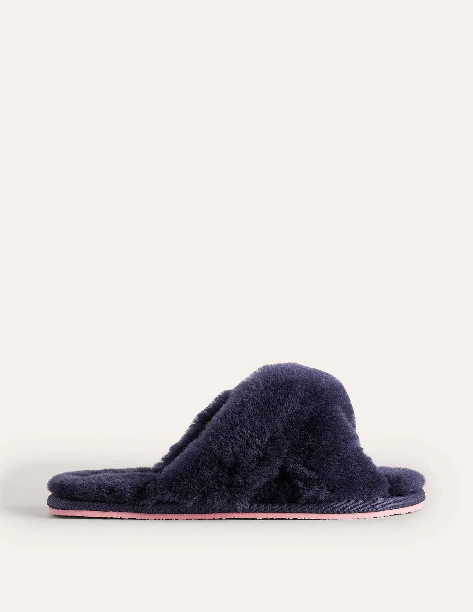 Sheepskin Slippers-Navy - Image 2