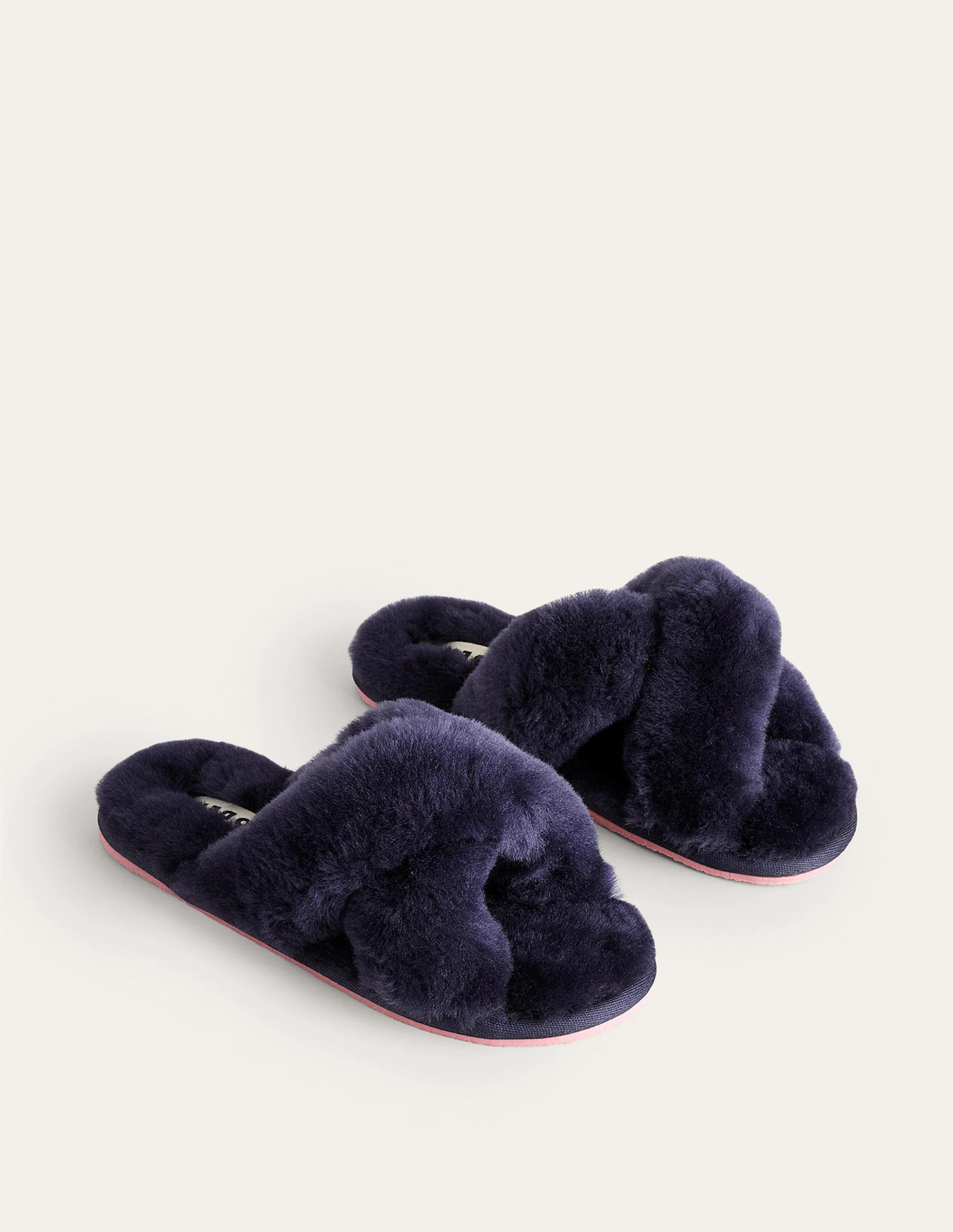 Sheepskin Slippers-Navy - Image 3