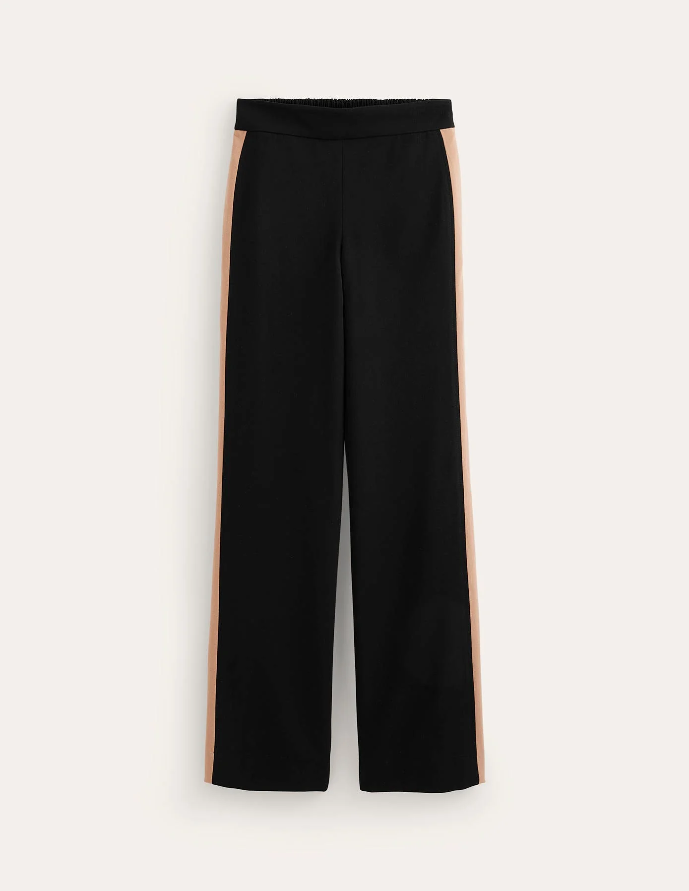 Side Stripe Pull-on Pants-Black with Camel Stripe - Image 5