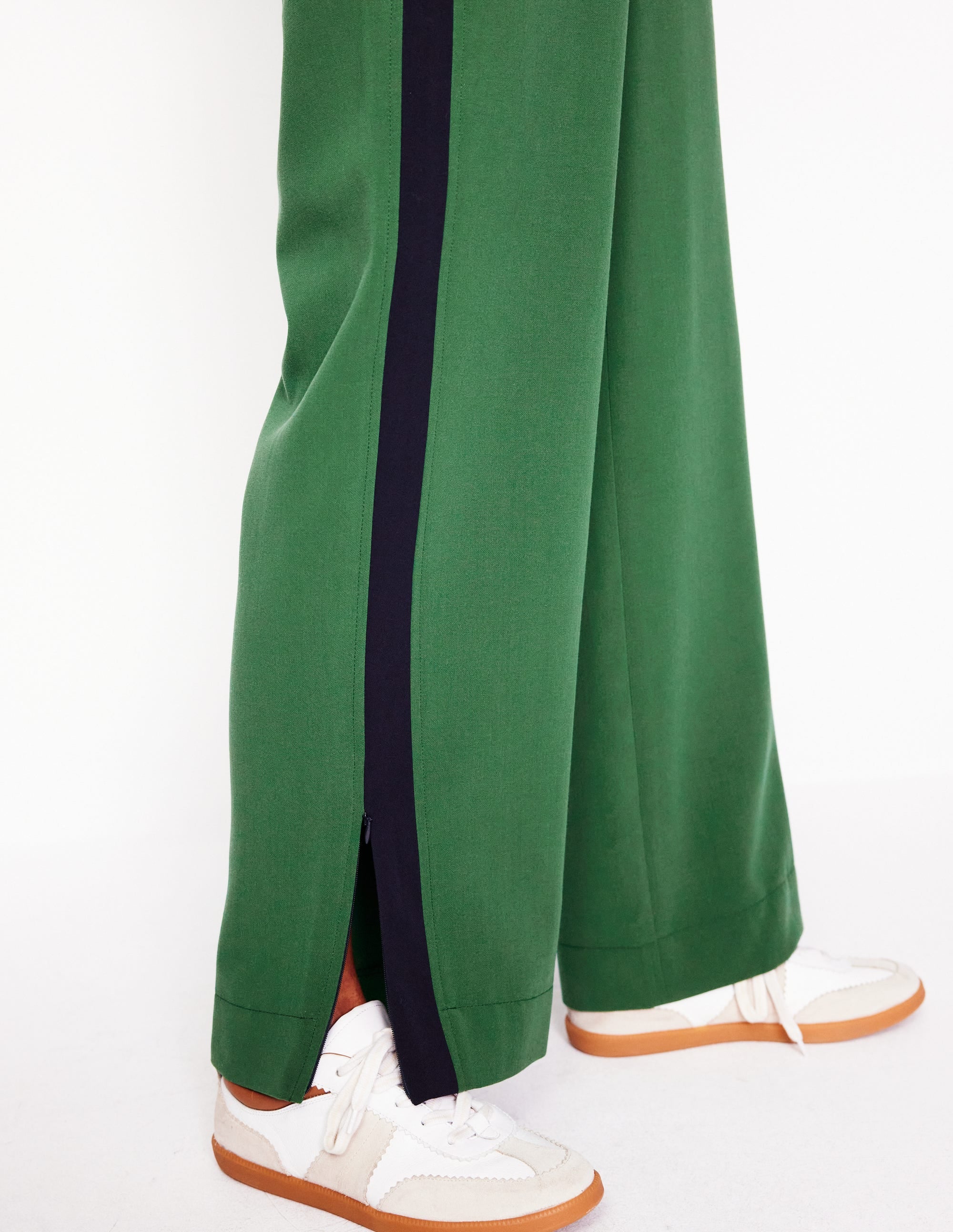 Side Stripe Pull-on Pants-Pine with Navy Stripe - Image 2