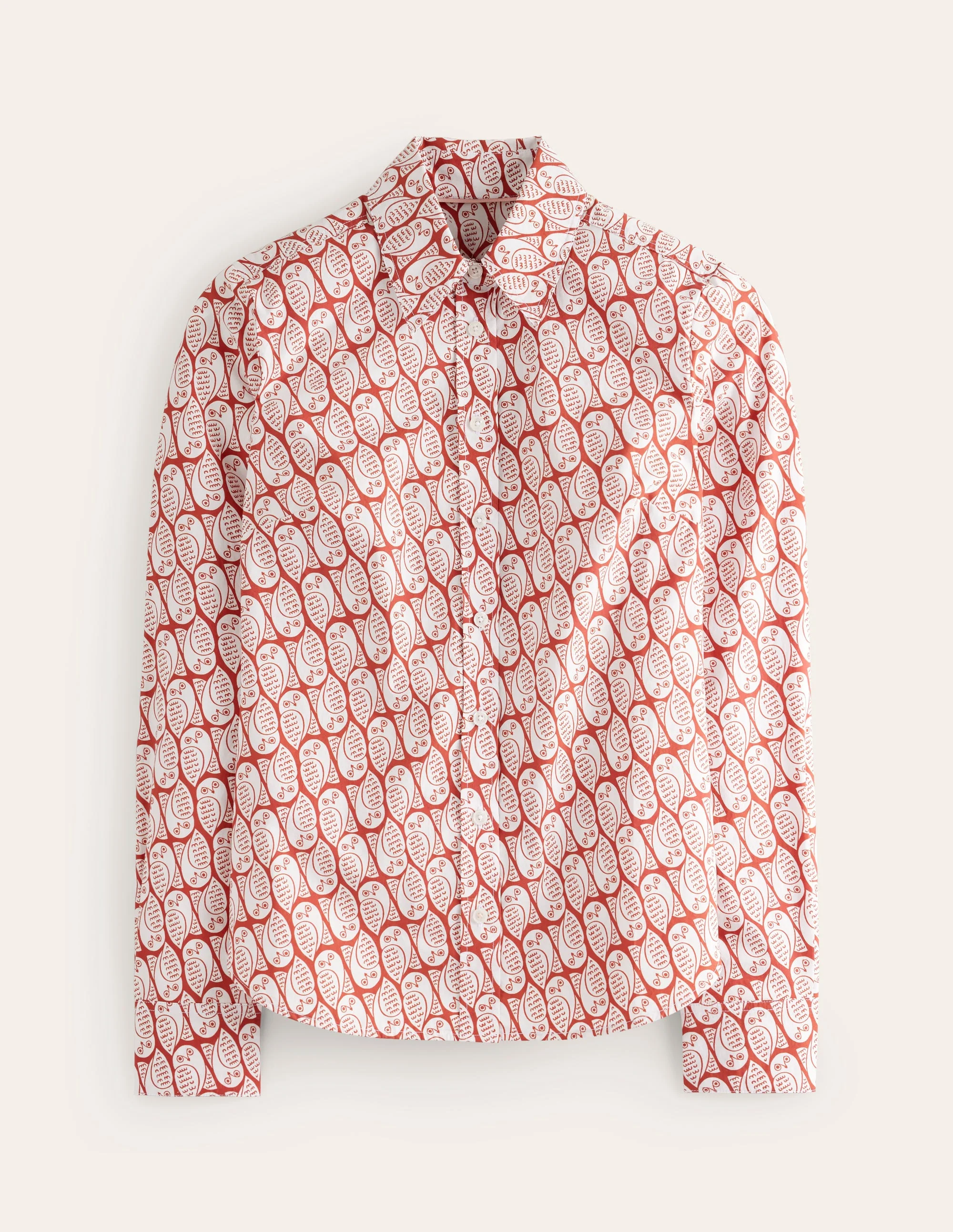Sienna Cotton Shirt-Copper, Owl Stamp - Image 6