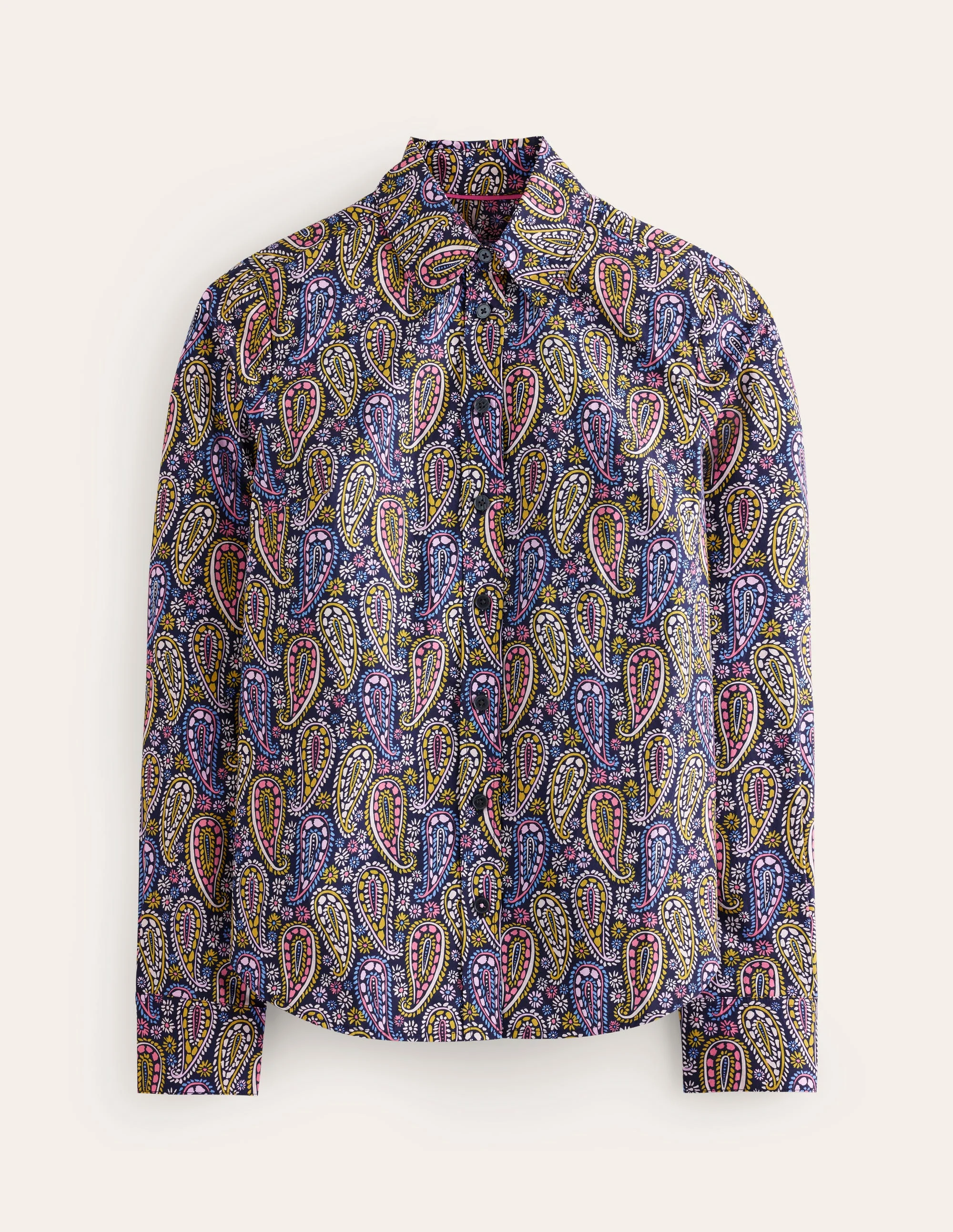 Sienna Cotton Shirt-Dawn Blue, Illustrated Paisley - Image 6